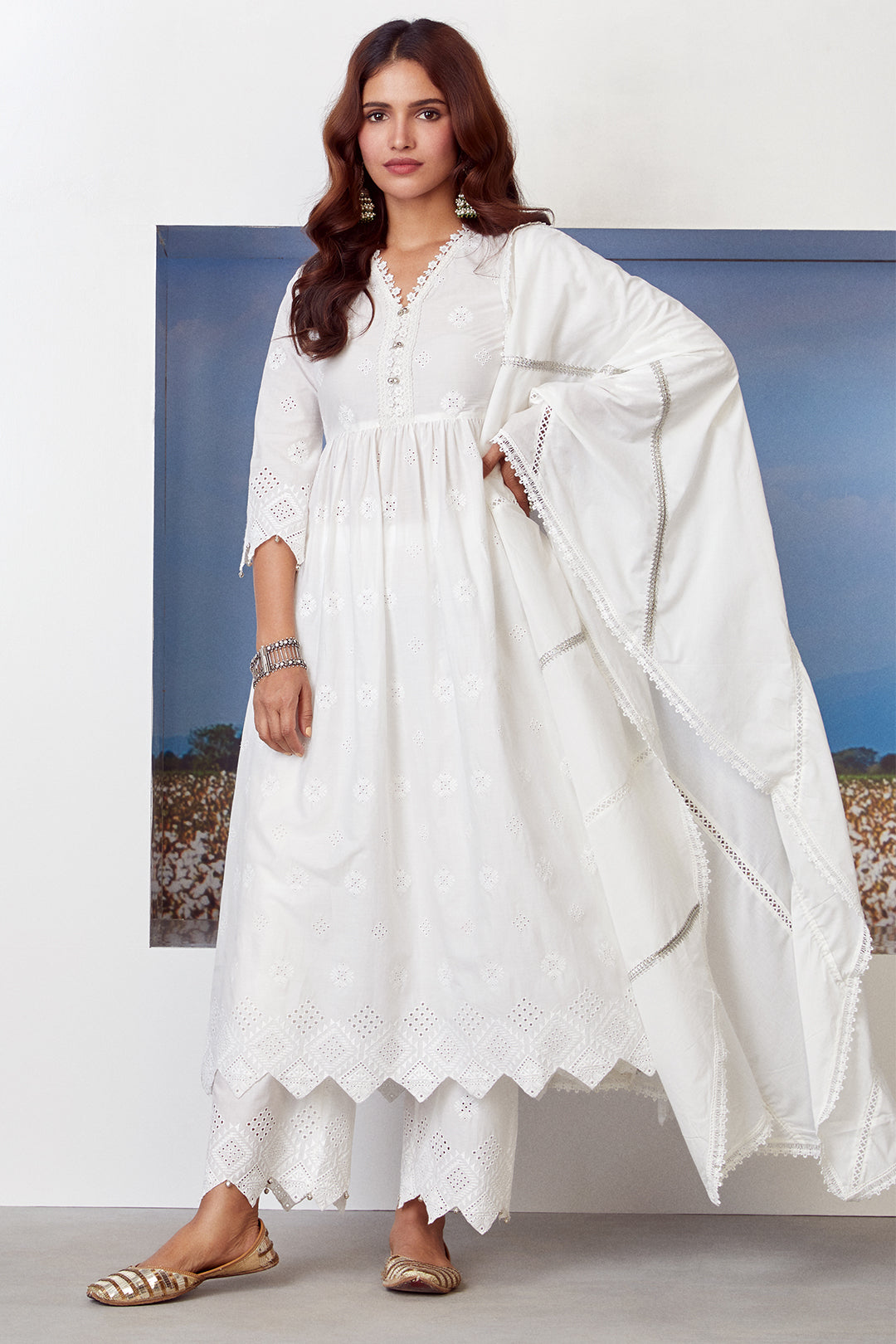 Warm Glow Supima Cotton Kurta with Palazzo Set