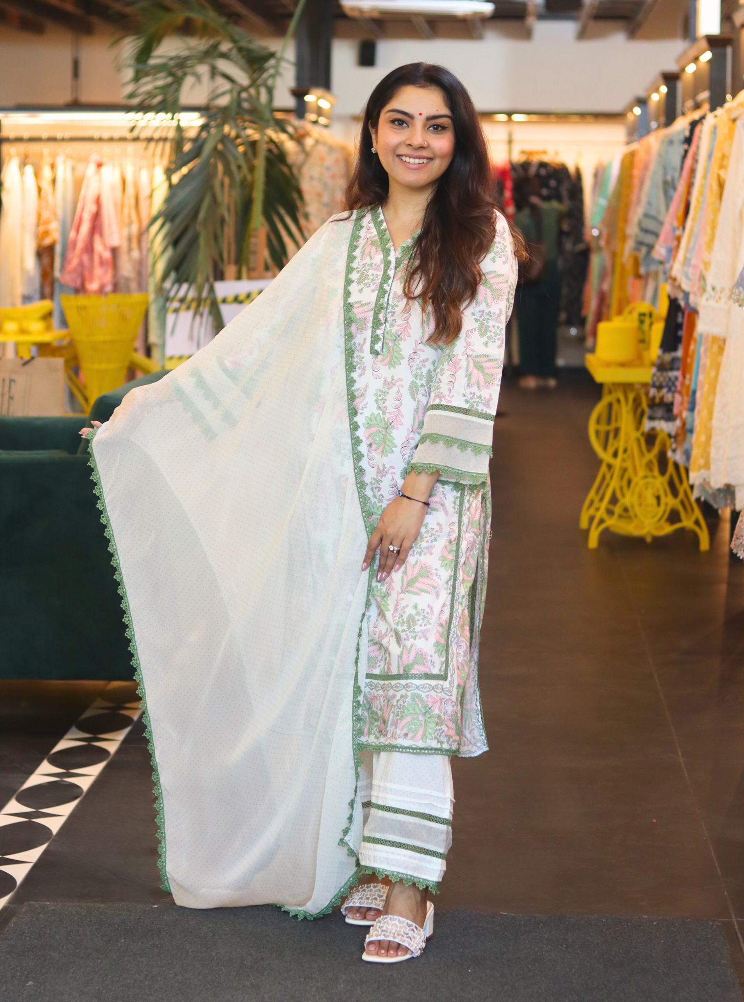 Irina Chintz Green Kurta Set