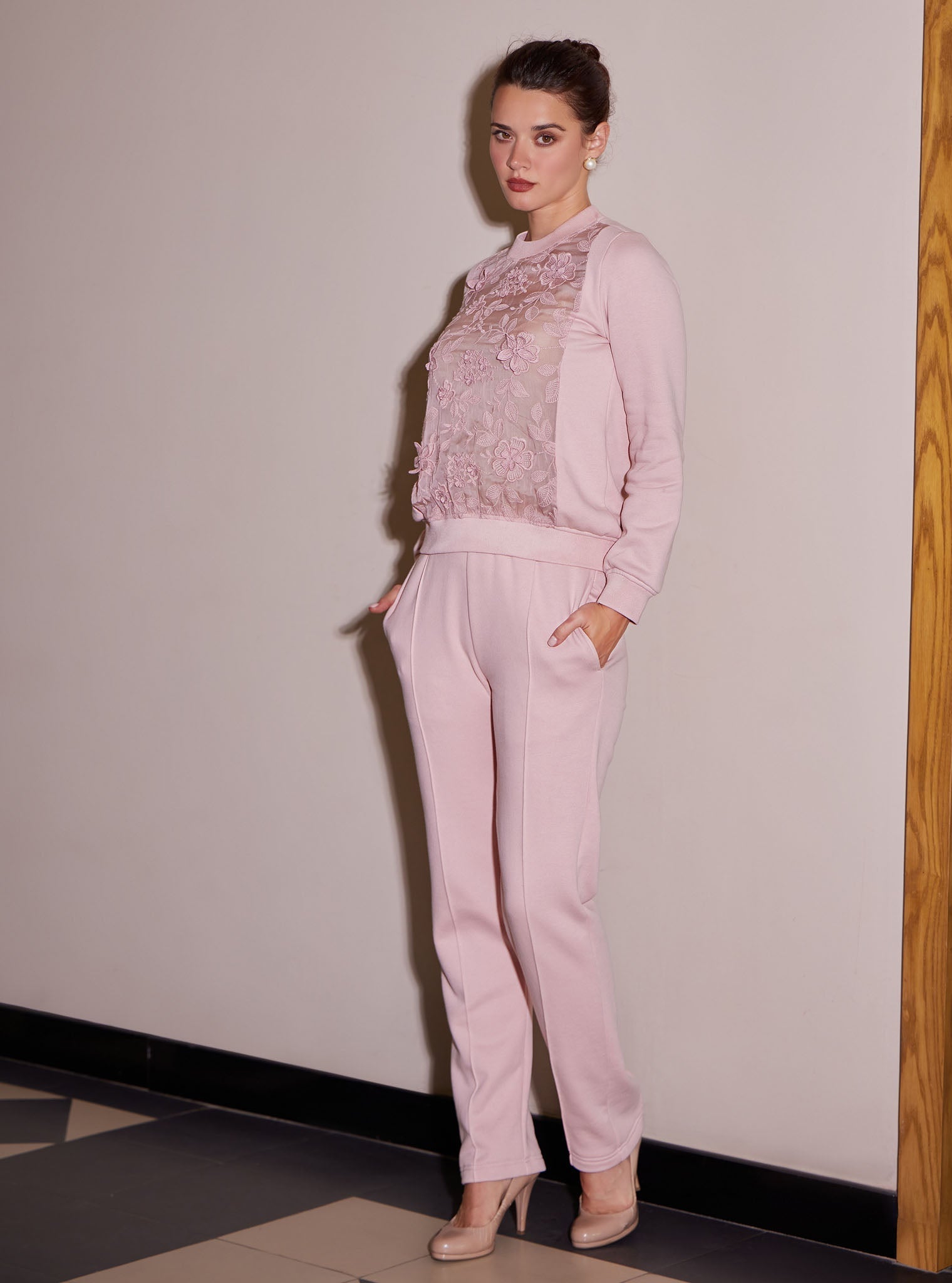 Nesoi Fleece Pink Co-ord Set