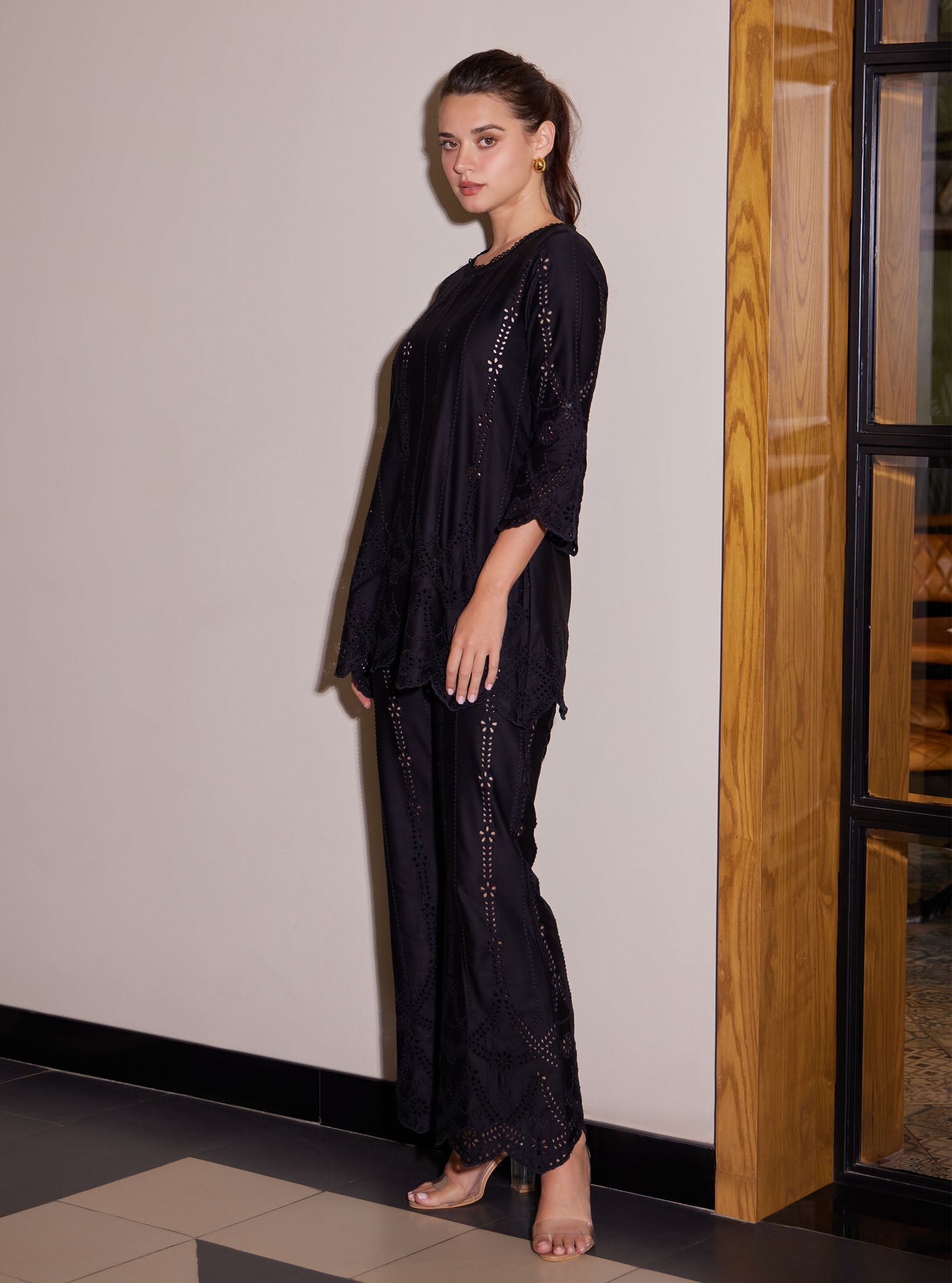 Athena Pima Black Co-ord Set