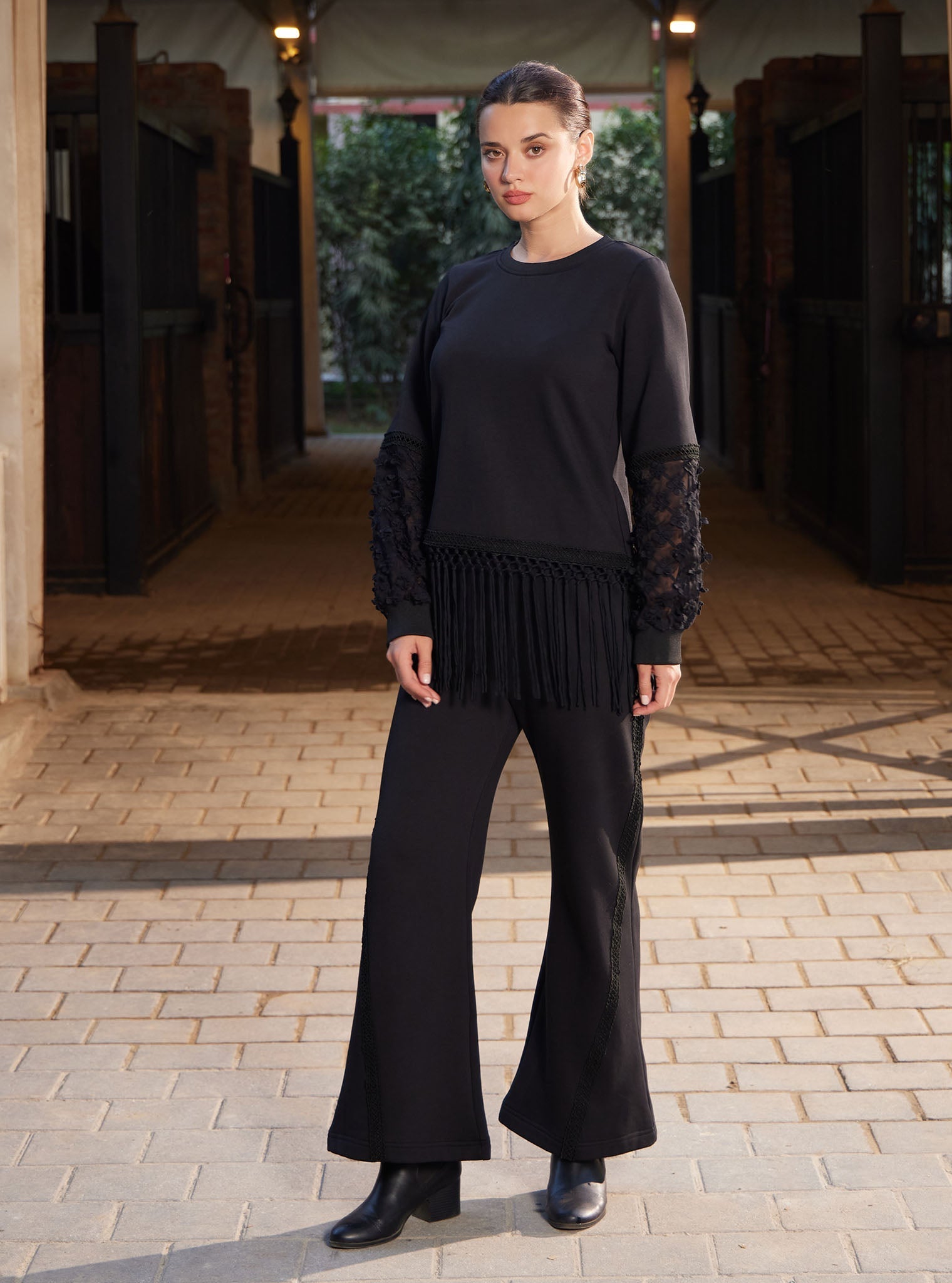 Althea Fleece Black Co-ord Set