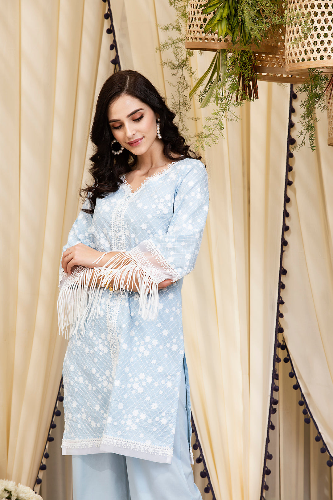 Lina Supima Cotton Kurta with Palazzo Set