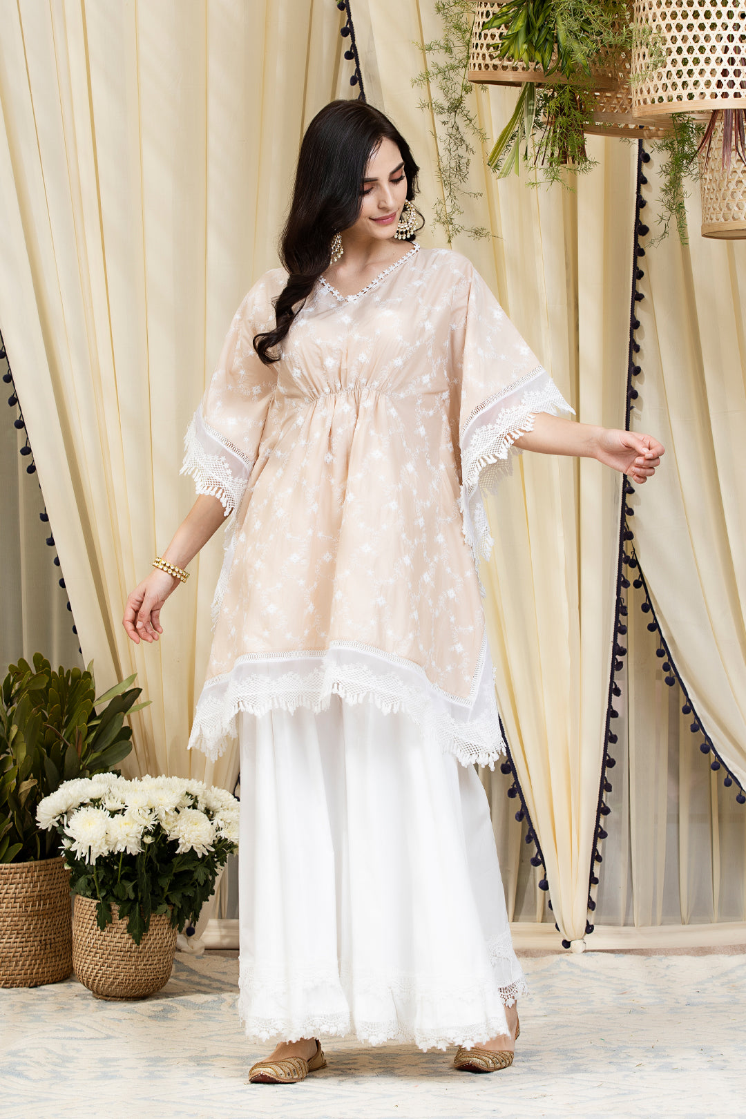 Fiore Supima Cotton Kurta with Sharara Set