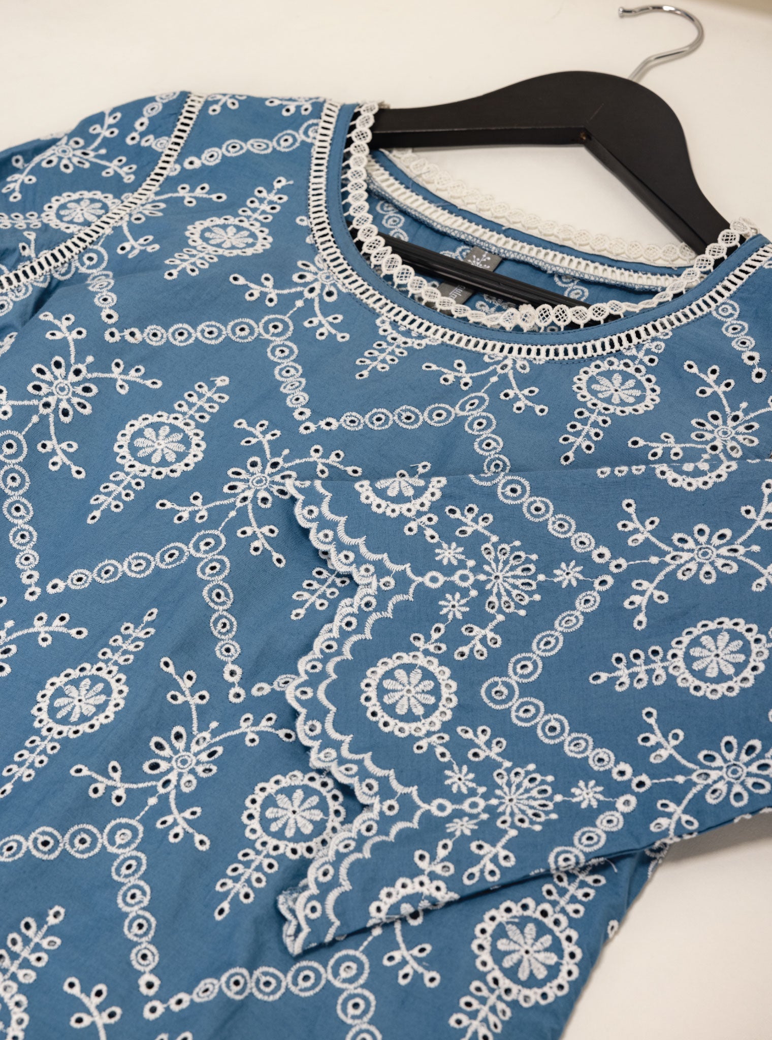 Evelyn Supima Cotton Denim Top Set