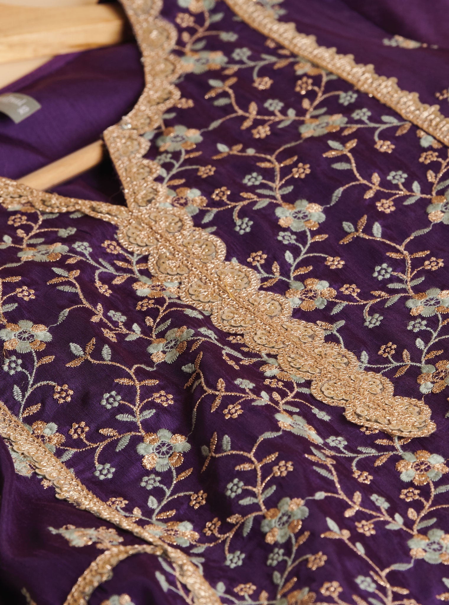 Kaashni Silk Purple Kurta Set