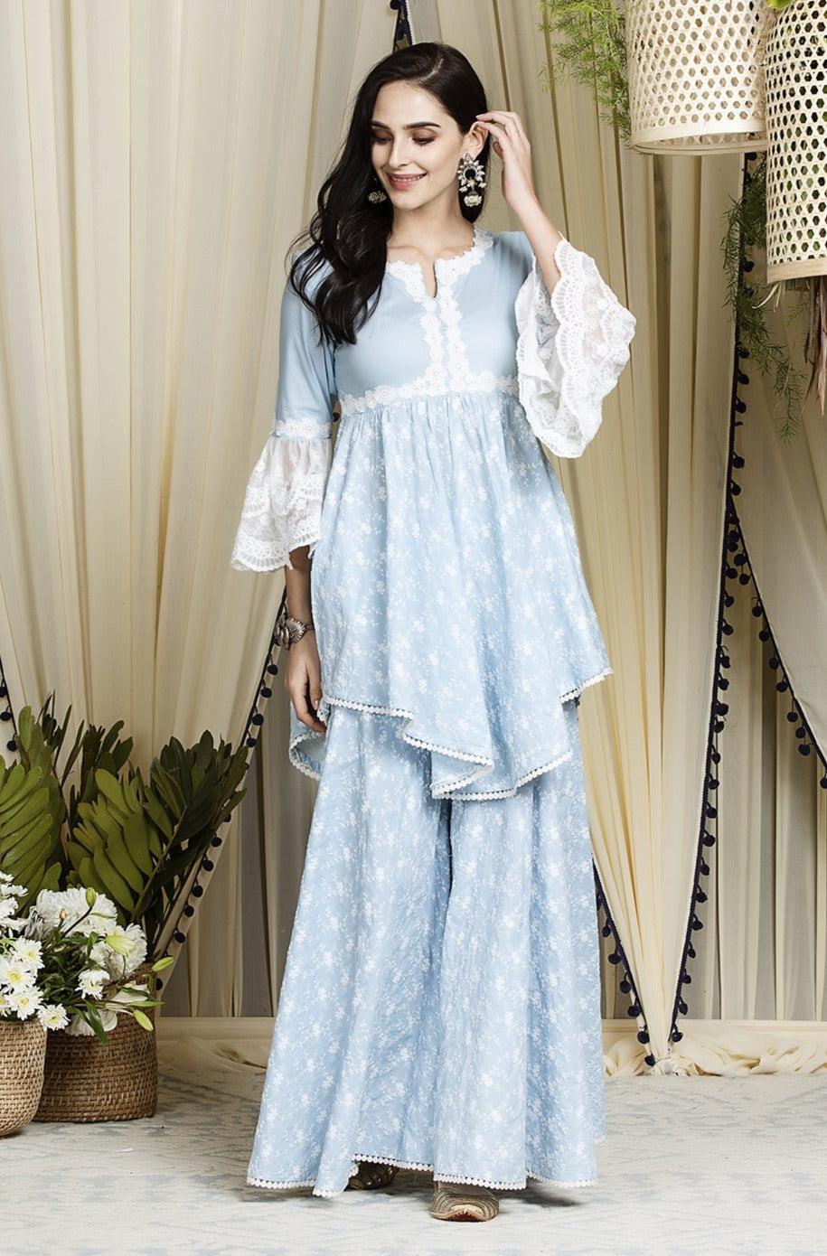 Ariana Supima Cotton Kurta with Sharara Set