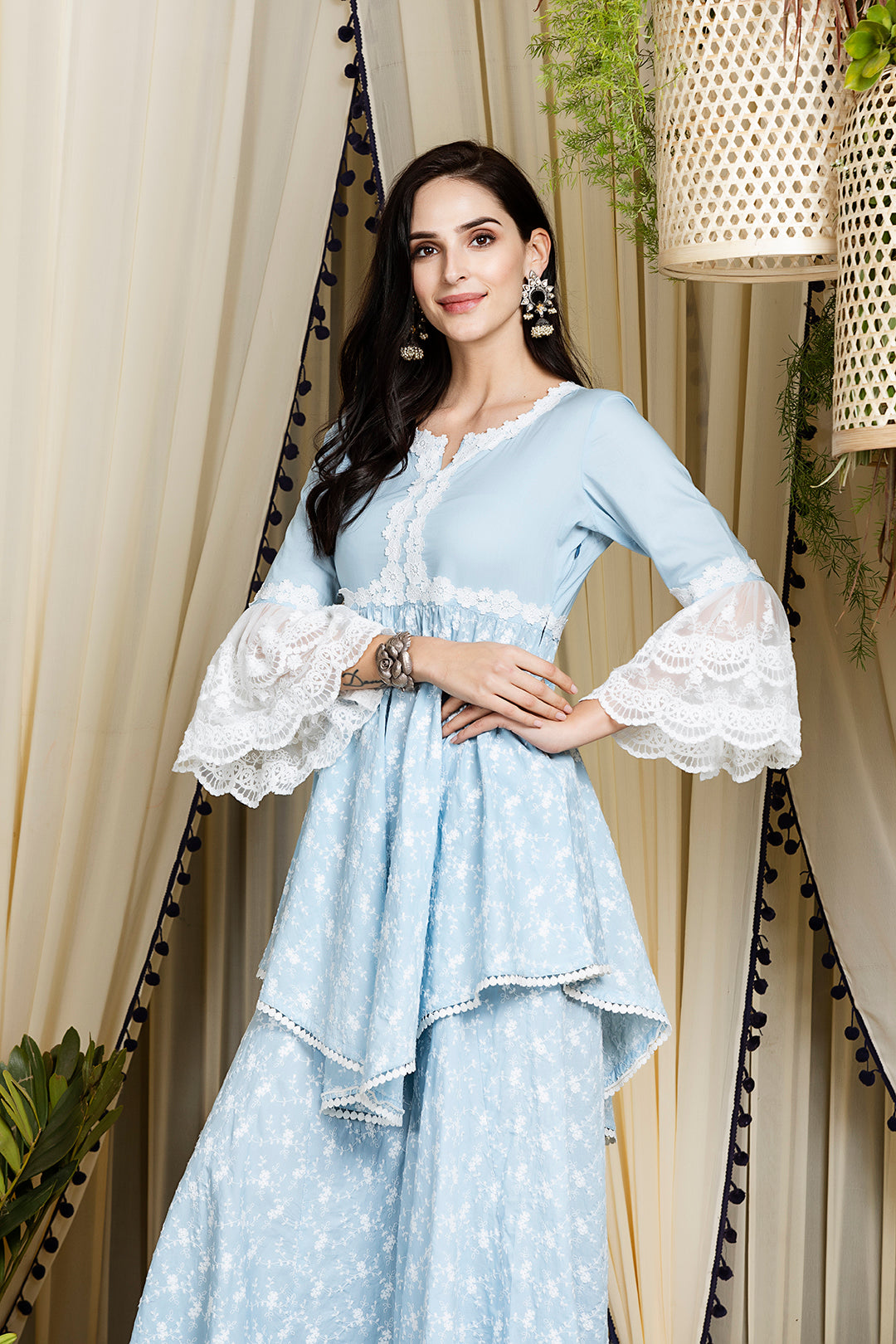 Ariana Supima Cotton Kurta with Sharara Set