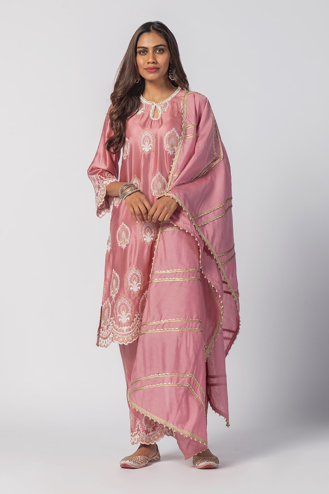 Sydney Cupro Silk Mauve Kurta Set