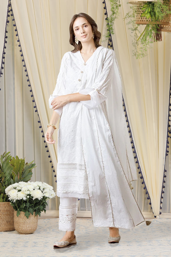 Viola White Kurta Set