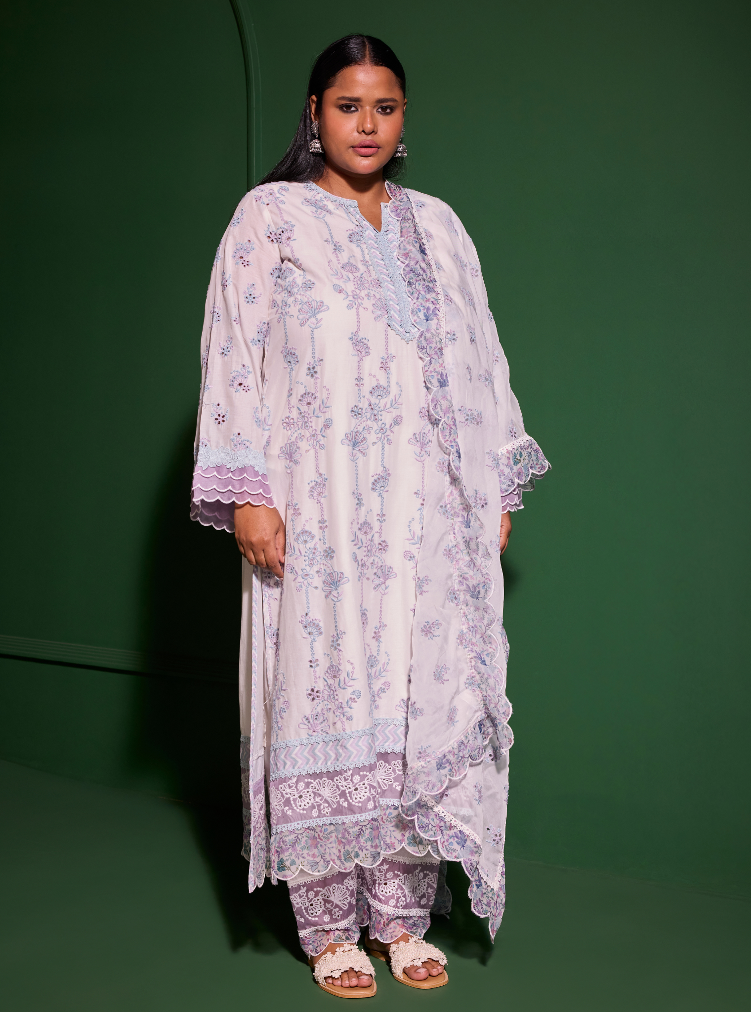 Nair Supima Cotton Off White Kurta Set