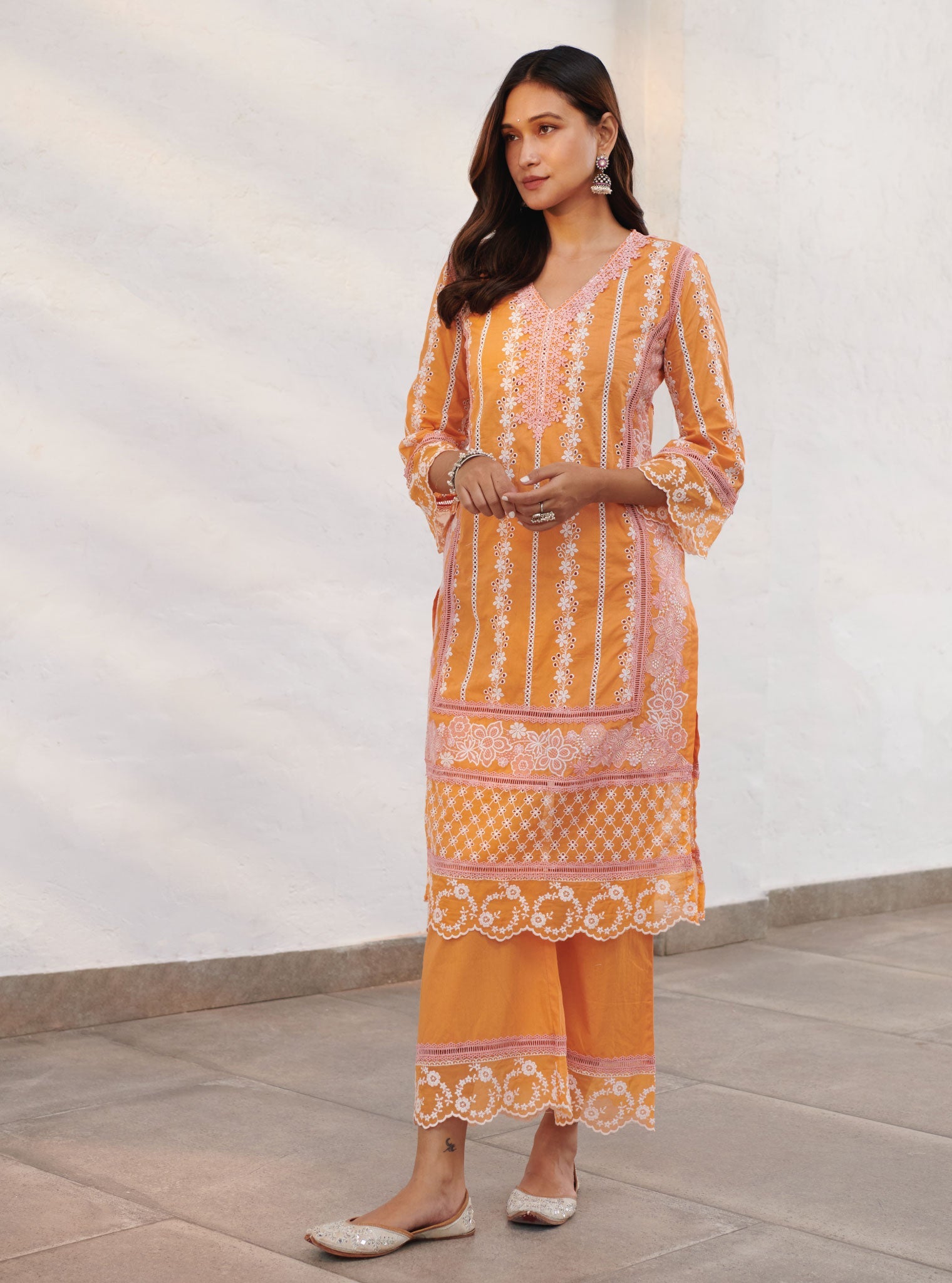 Wiltshire Supima Cotton Orange Kurta Set