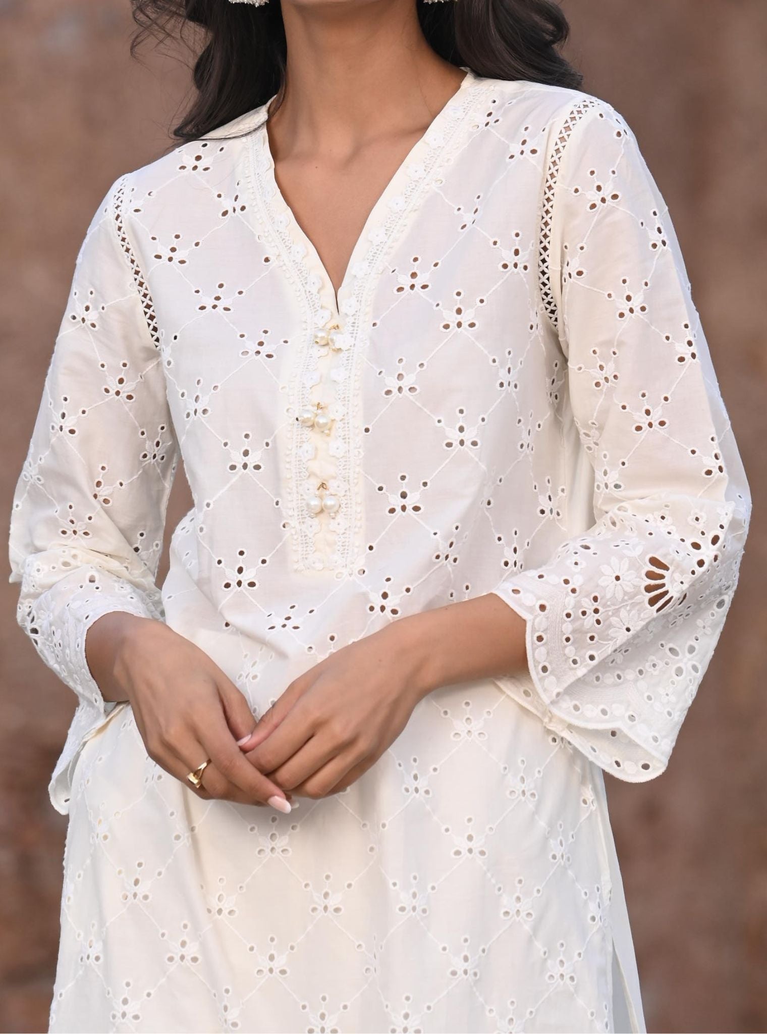 Perth Supima Cotton White Kurta Set