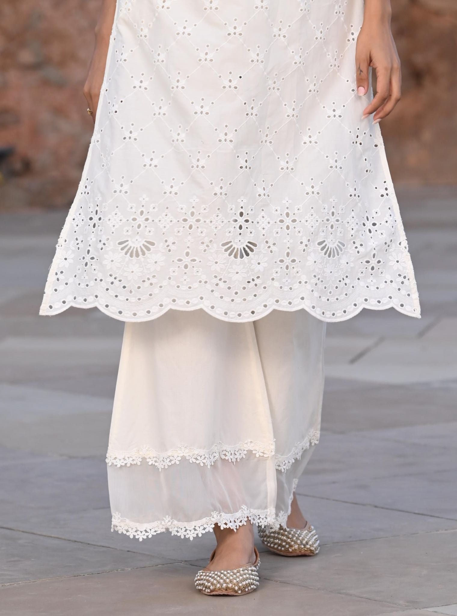 Perth Supima Cotton White Kurta Set