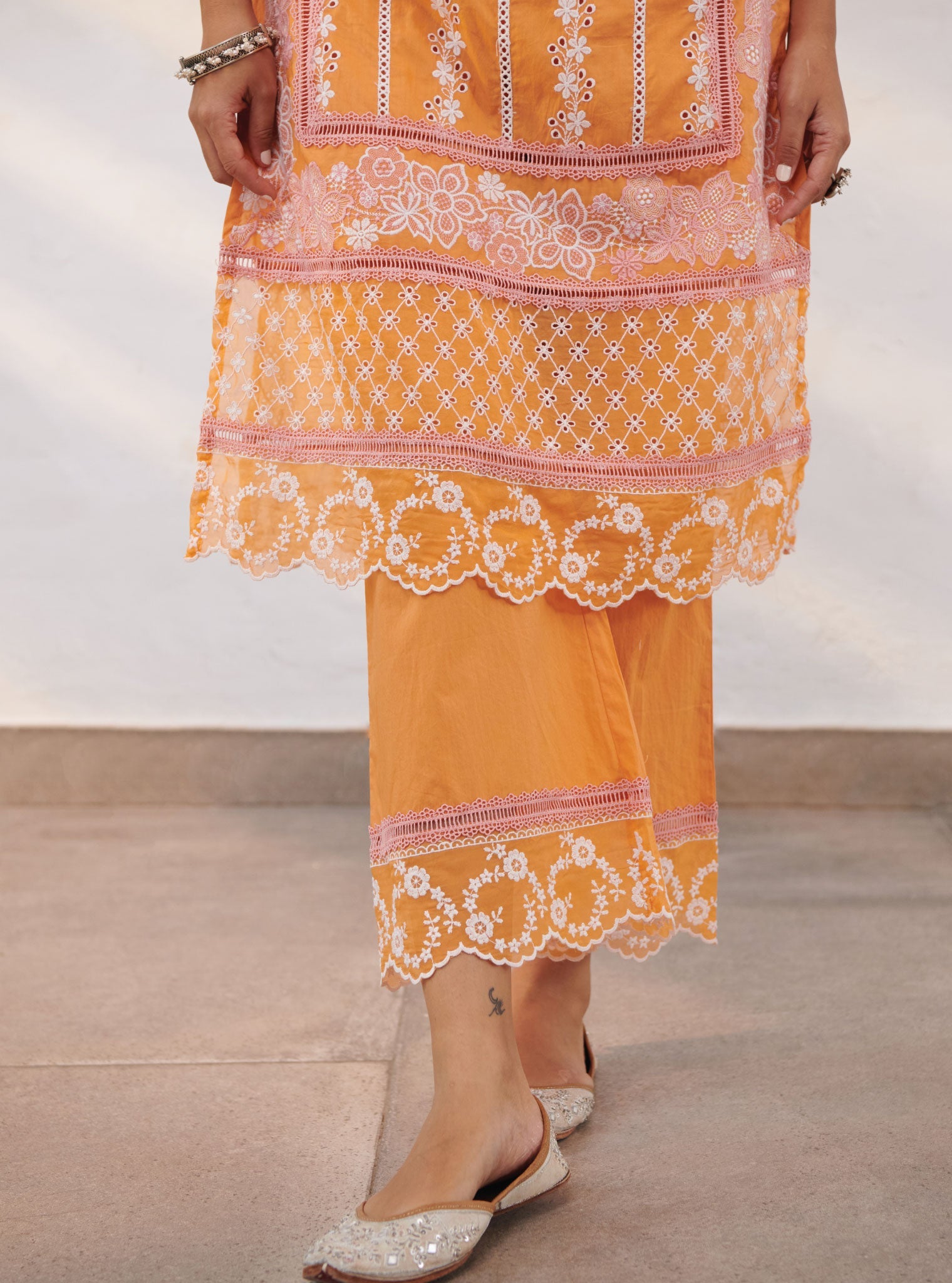 Wiltshire Supima Cotton Orange Kurta Set