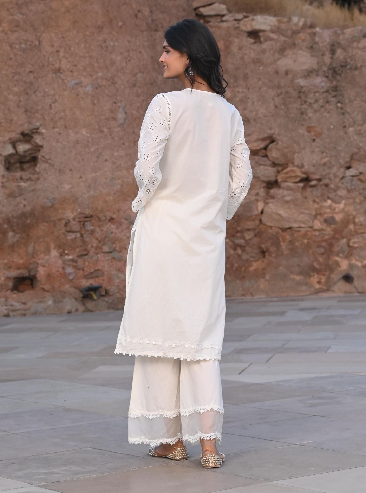 Perth Supima Cotton White Kurta Set