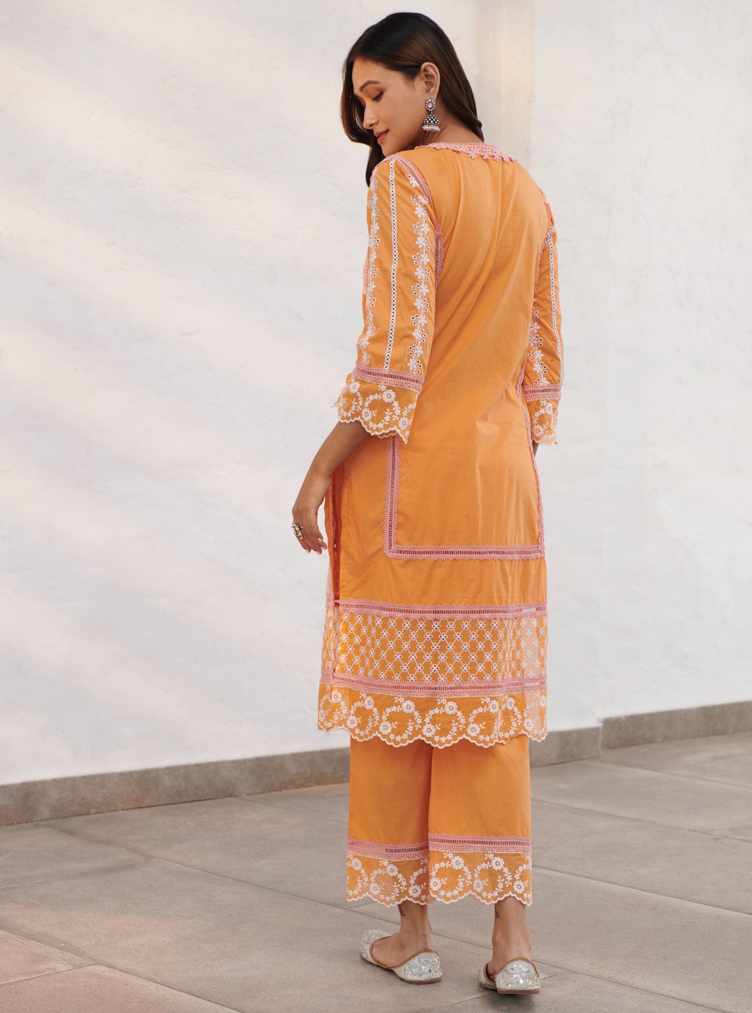 Wiltshire Supima Cotton Orange Kurta Set