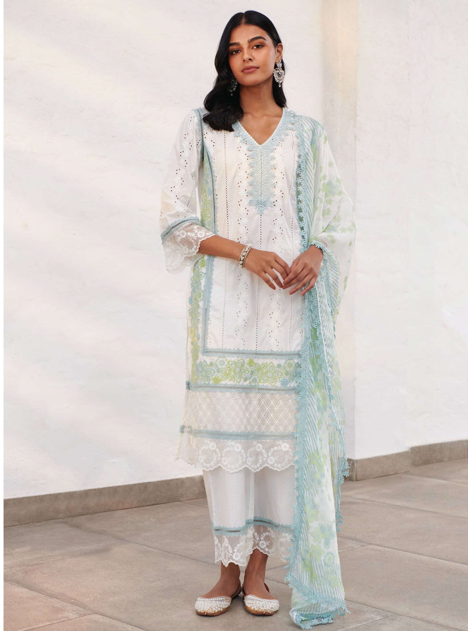 Wiltshire Supima Cotton White Kurta Set