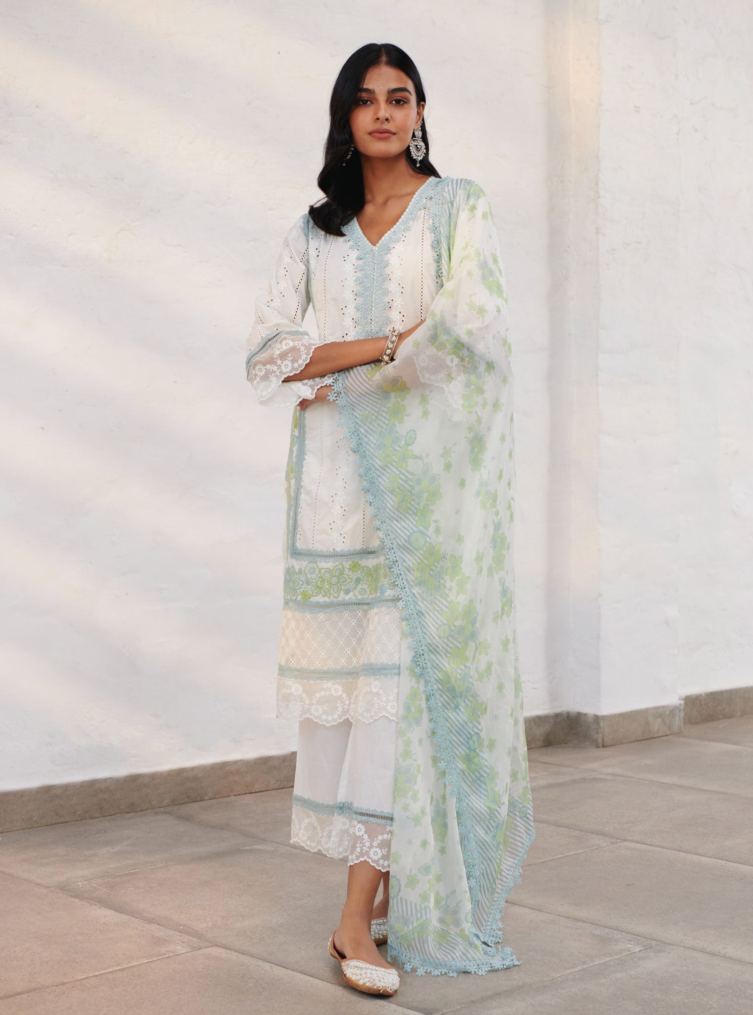 Wiltshire Supima Cotton White Kurta Set