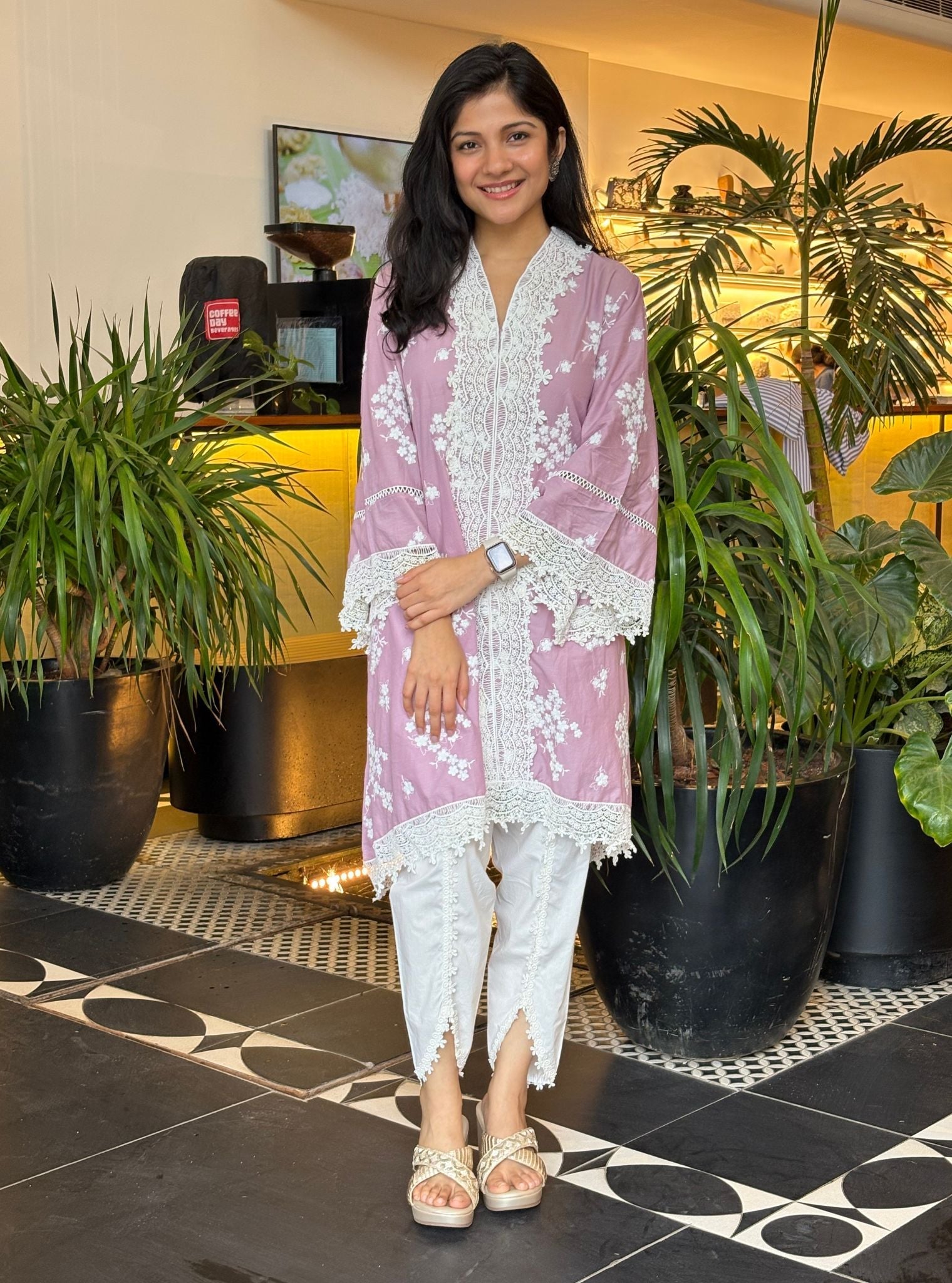 Livia Supima Cotton Lilac Kurta Set