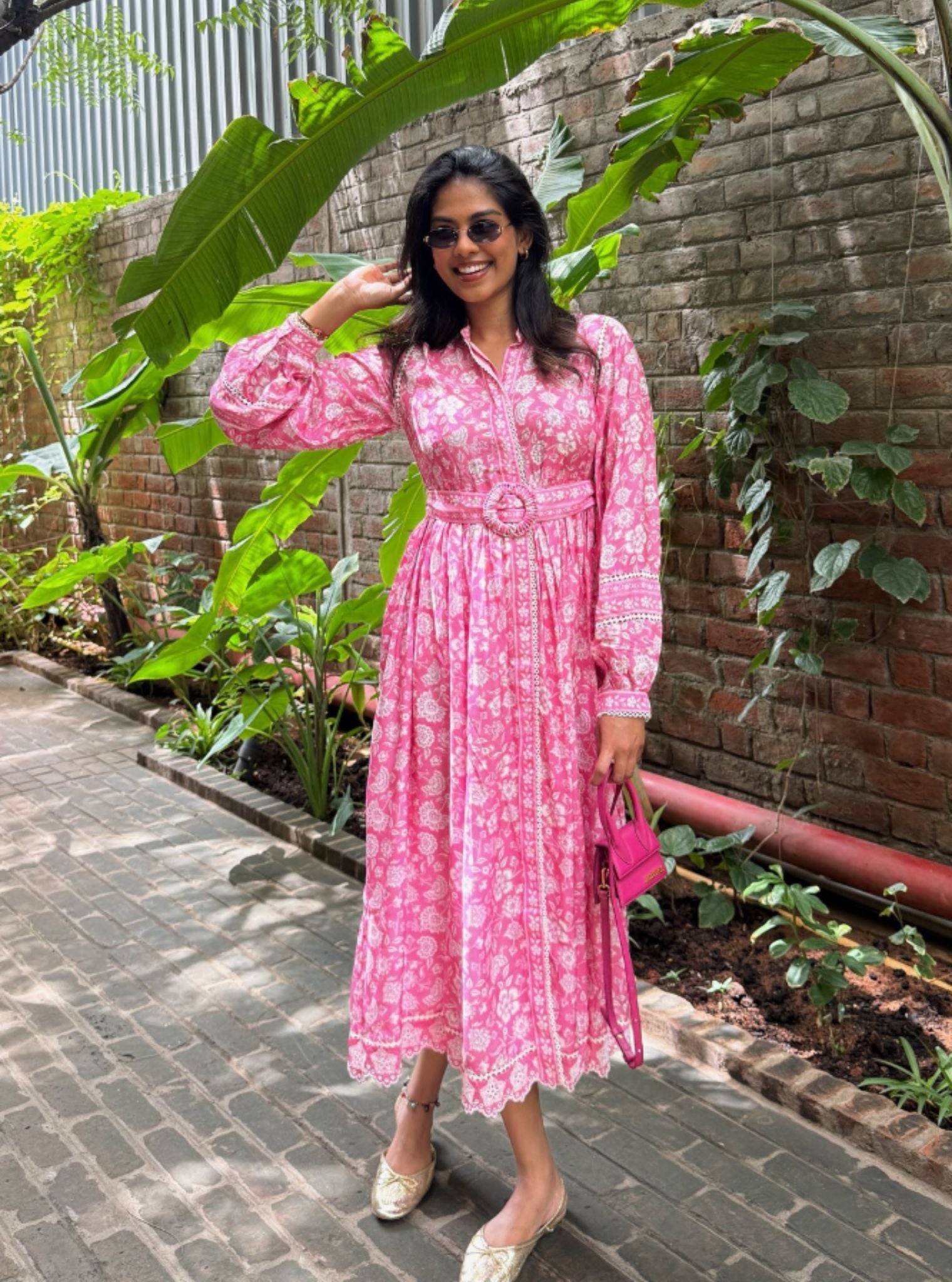 Selbourne Rani Pink Printed Lawn Dress