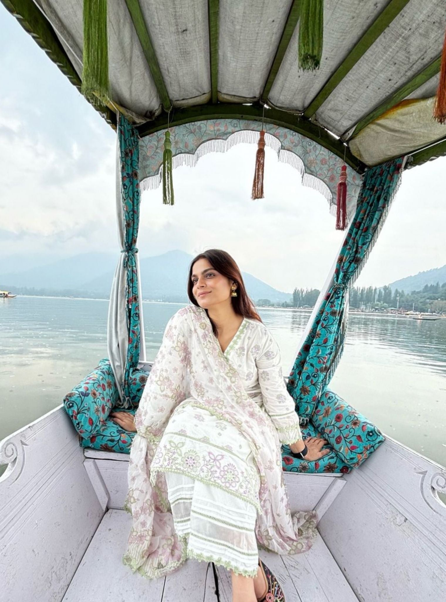 Banu Supima Cotton White Kurta Set