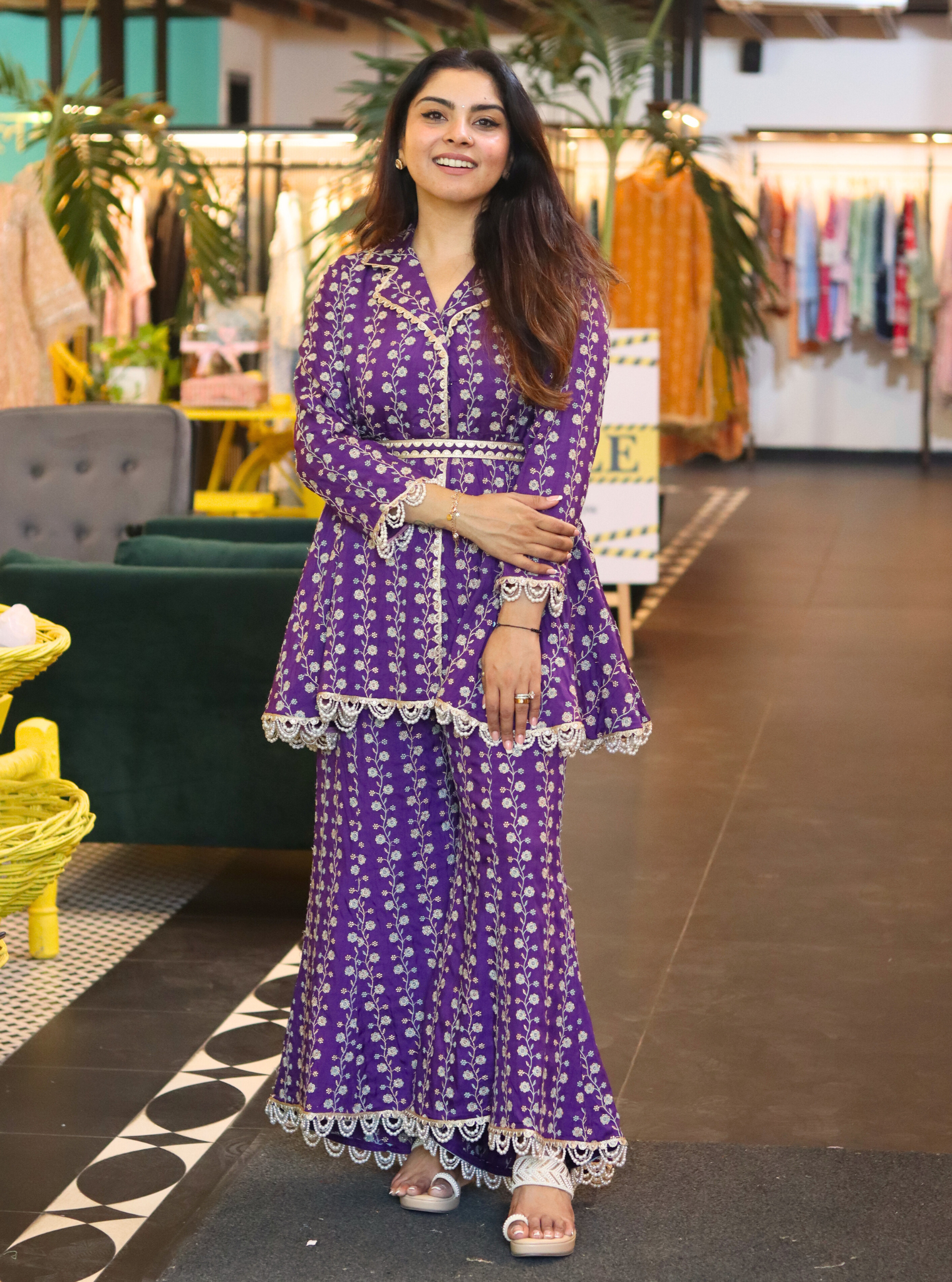 Vritra Bemberg Silk Purple Co-ord Set