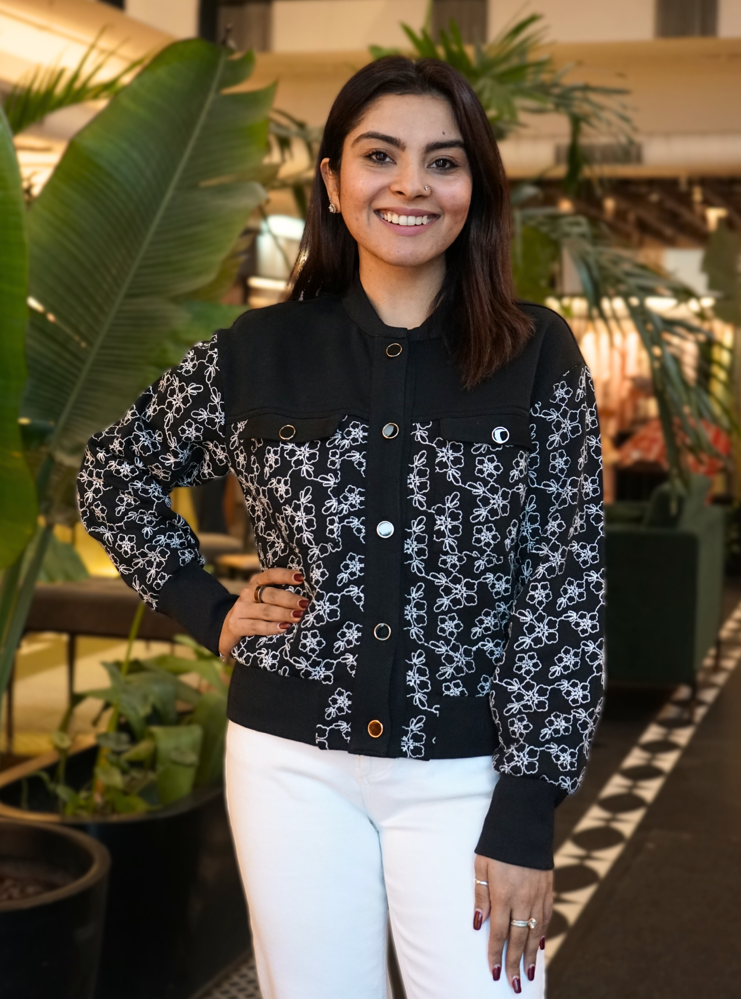 Eleanor Fleece Black Jacket