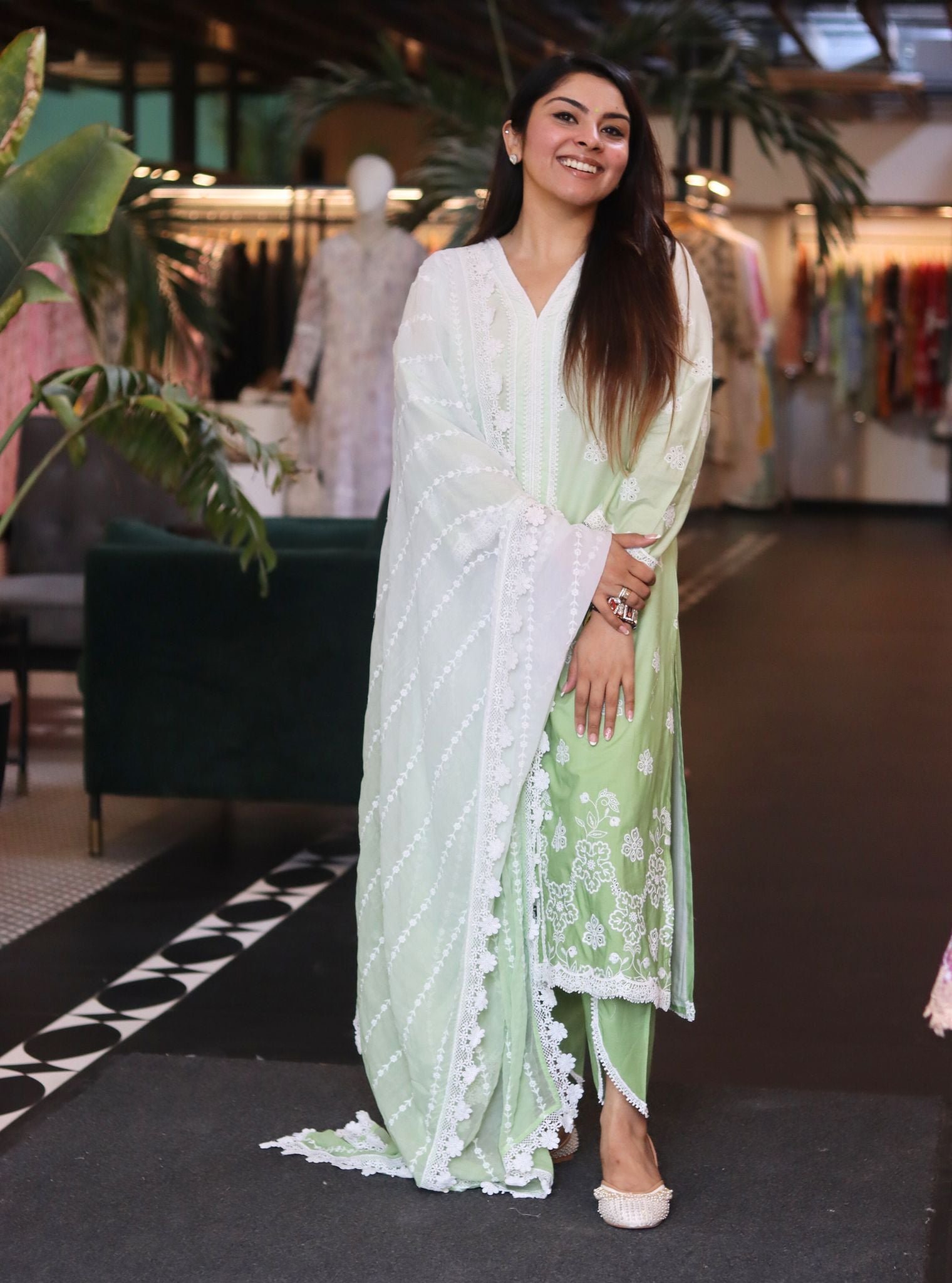 Brie Supima Cotton Green Kurta Set