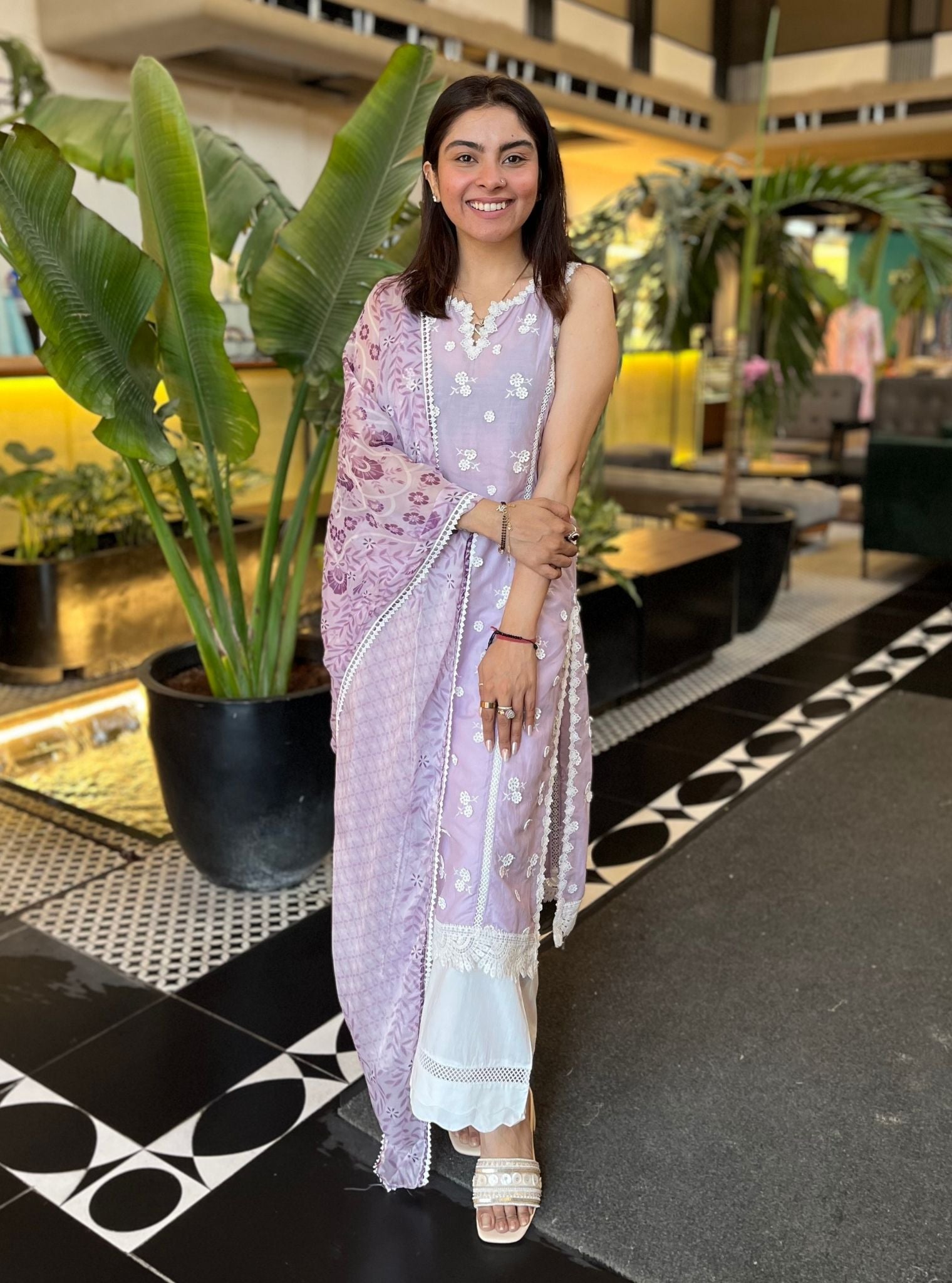 Meha Supima Cotton Lilac Kurta Set