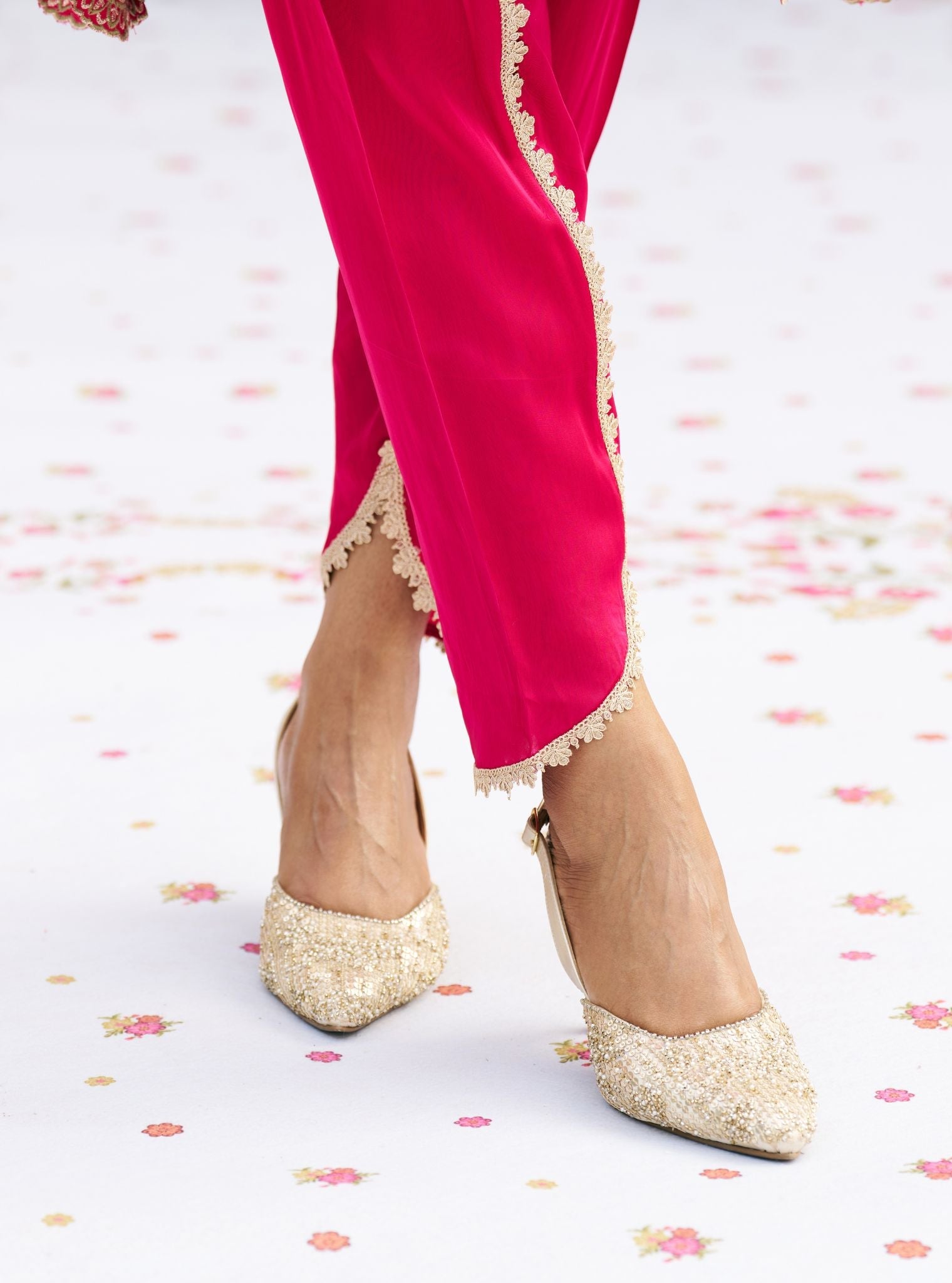 Naira Antique Gold Vegan Pointy Heel