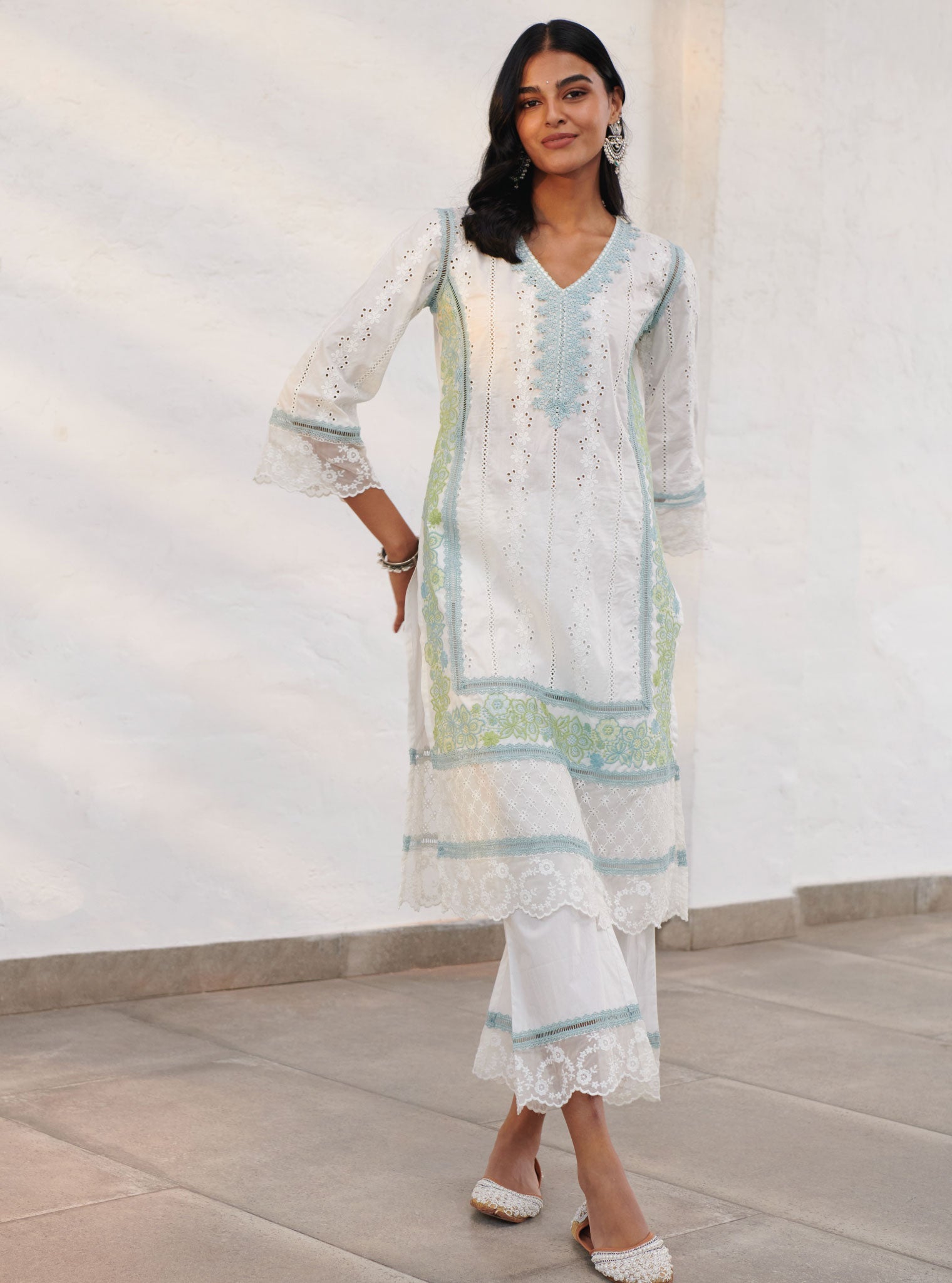 Wiltshire Supima Cotton White Kurta Set