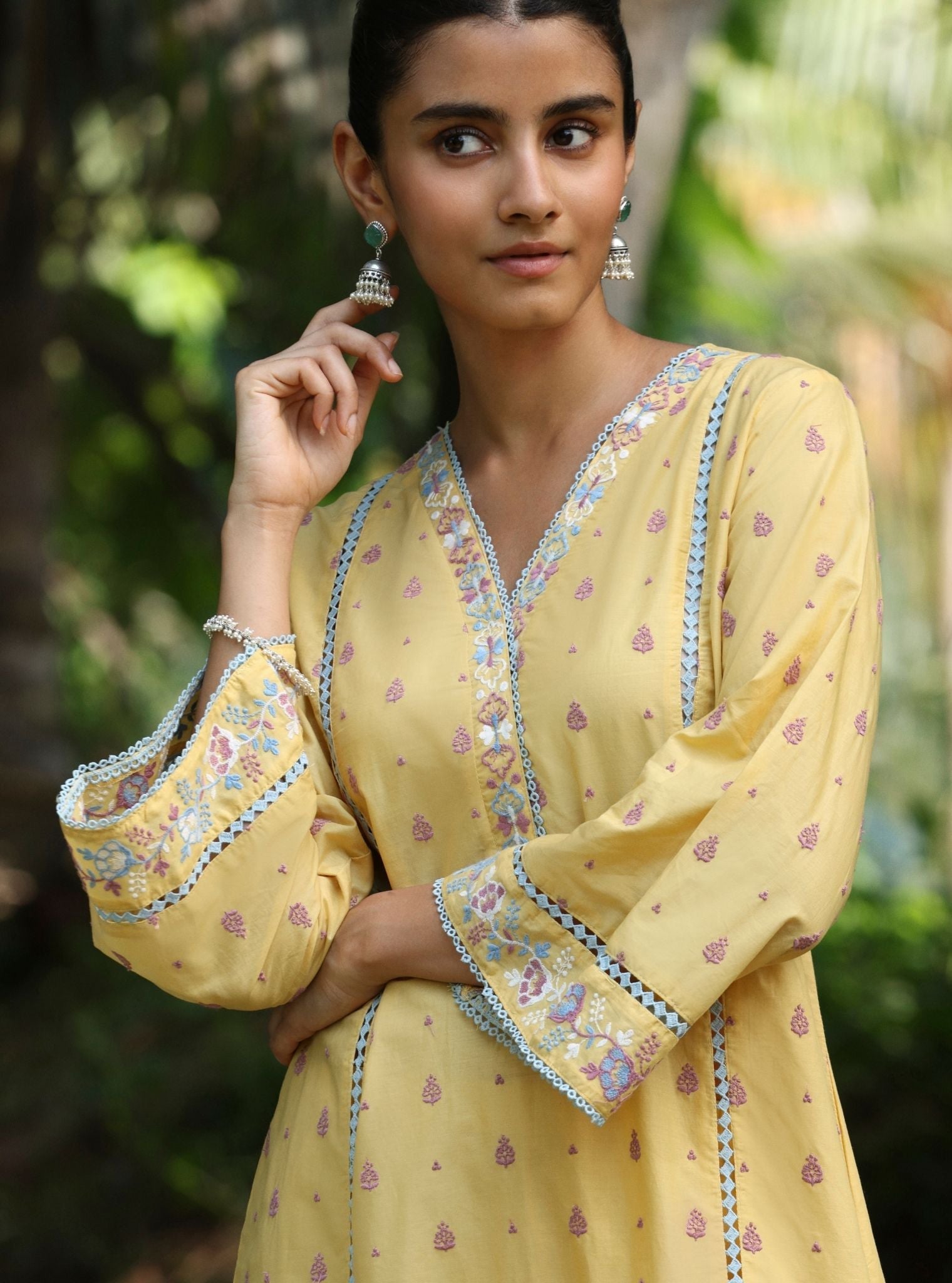 Shira Supima Cotton Yellow Kurta Set