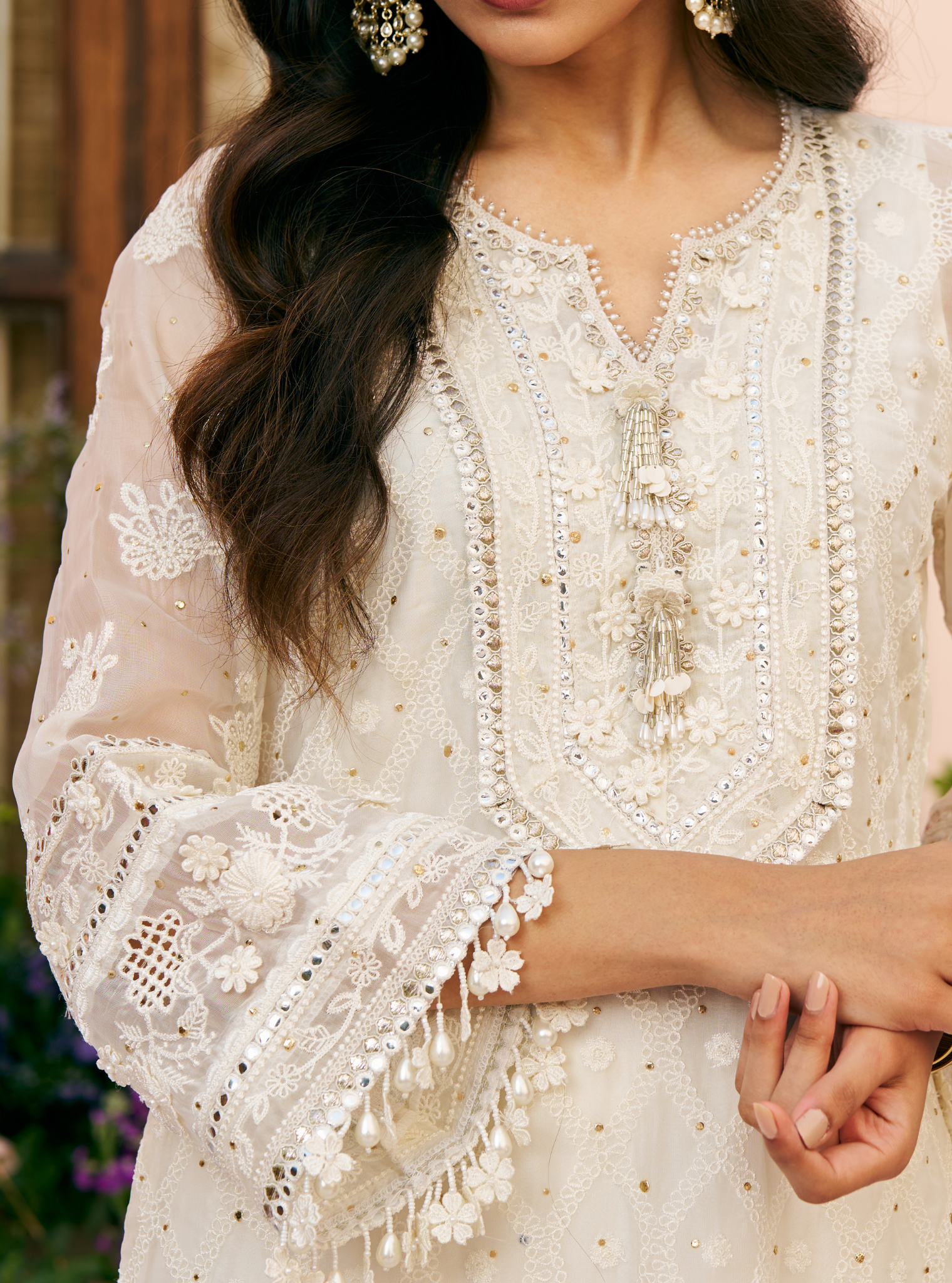 Itriya Organza Off White Kurta Set