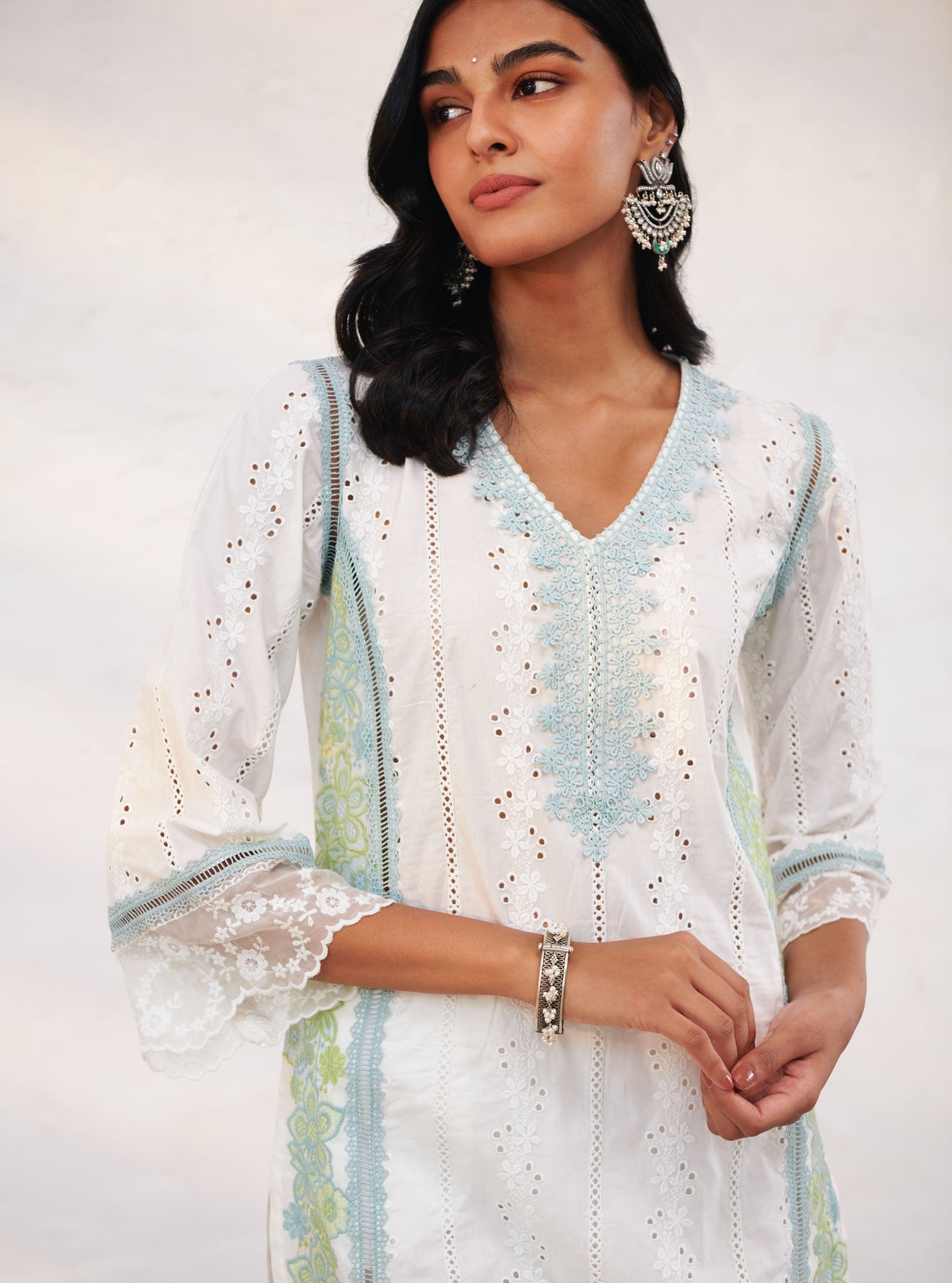 Wiltshire Supima Cotton White Kurta Set