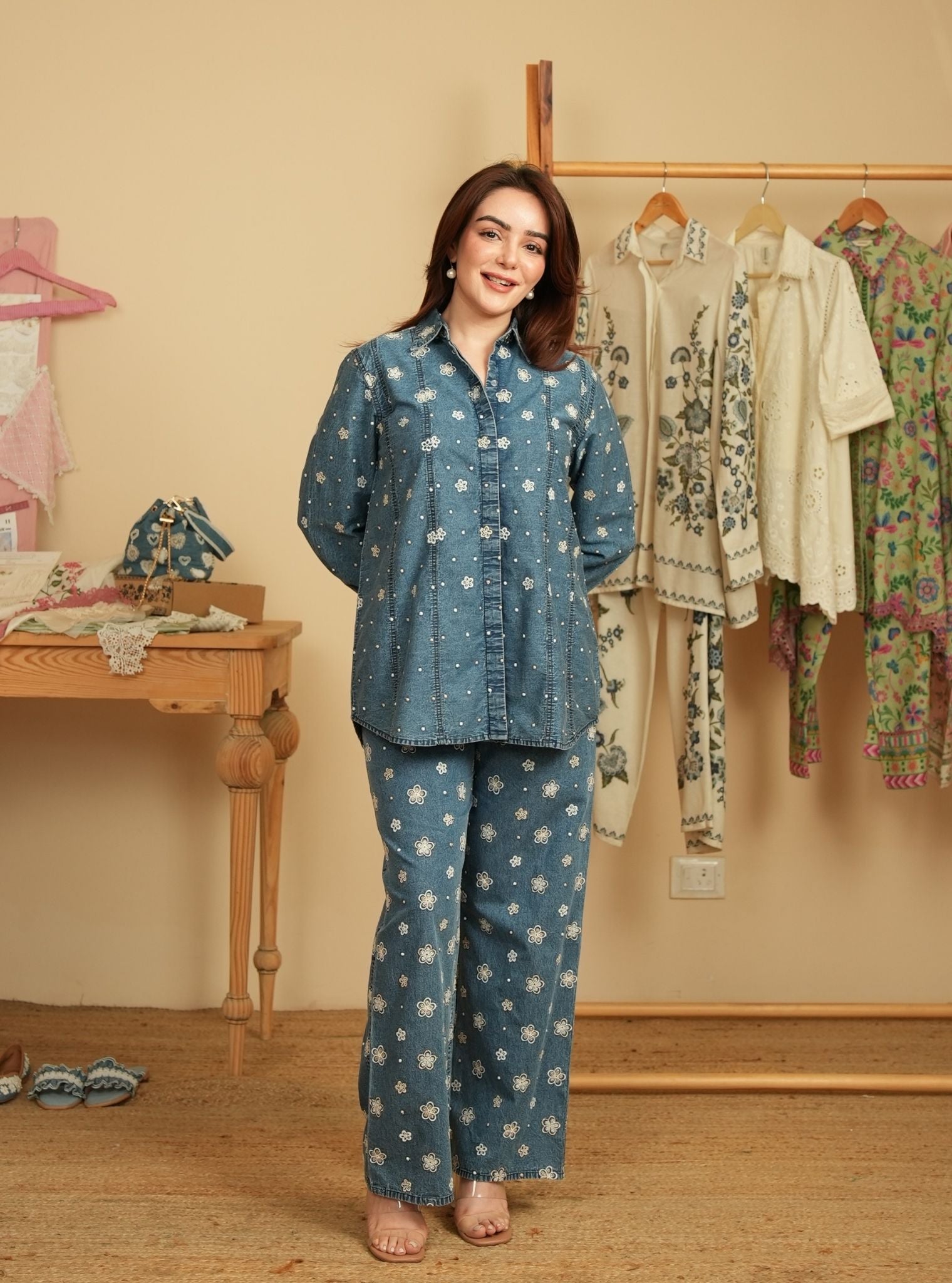 Winslet Denim Shirt & Pant Set