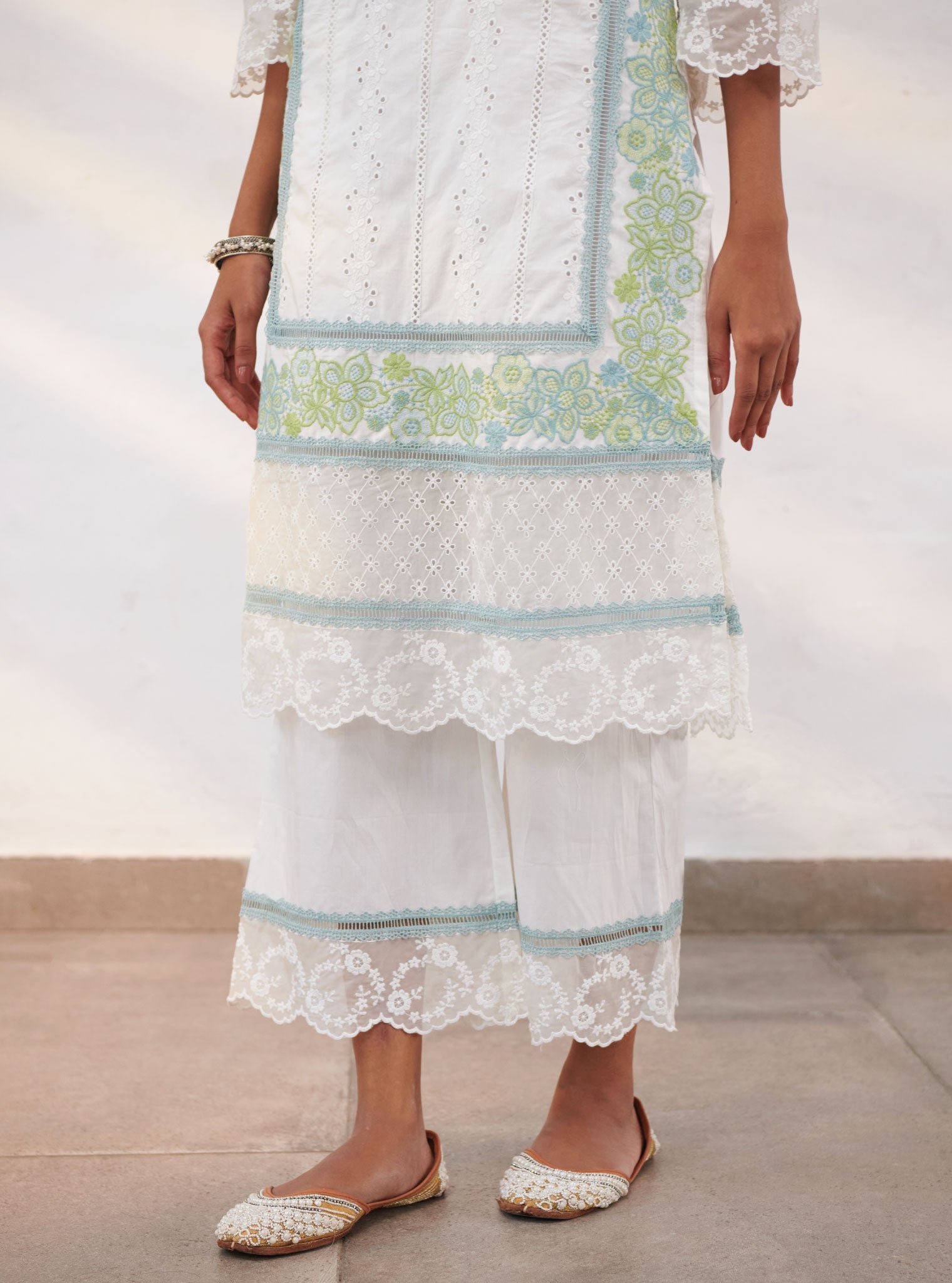 Wiltshire Supima Cotton White Kurta Set