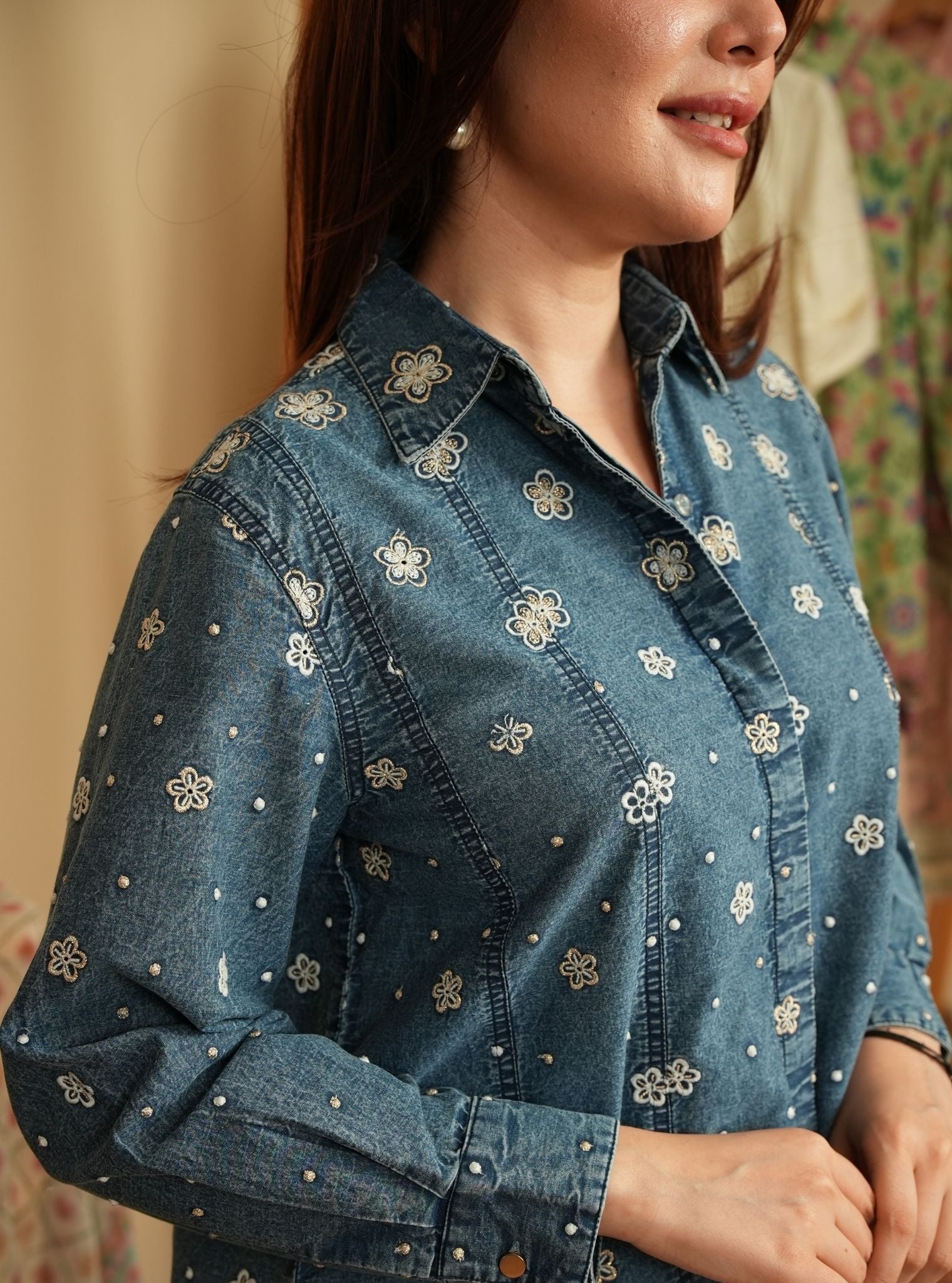 Winslet Denim Shirt & Pant Set