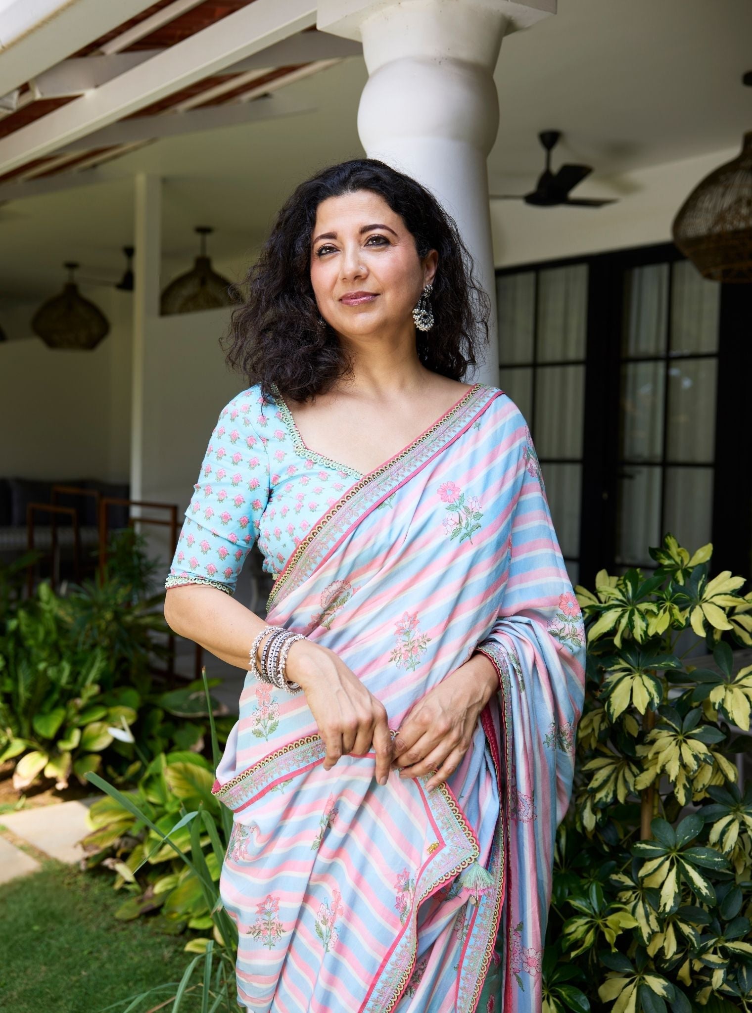 Rava Lawn Printed Green Saree