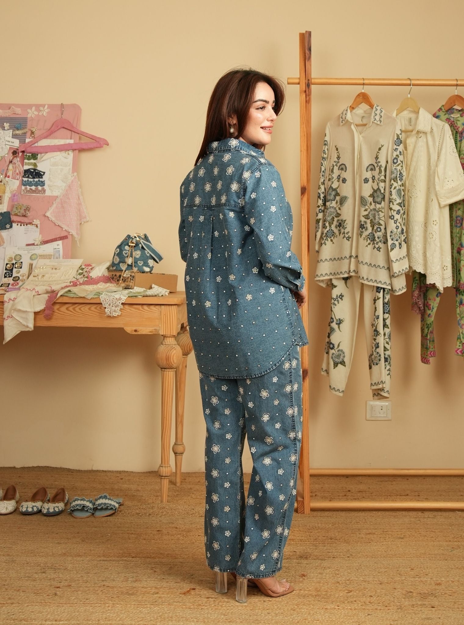 Winslet Denim Shirt & Pant Set
