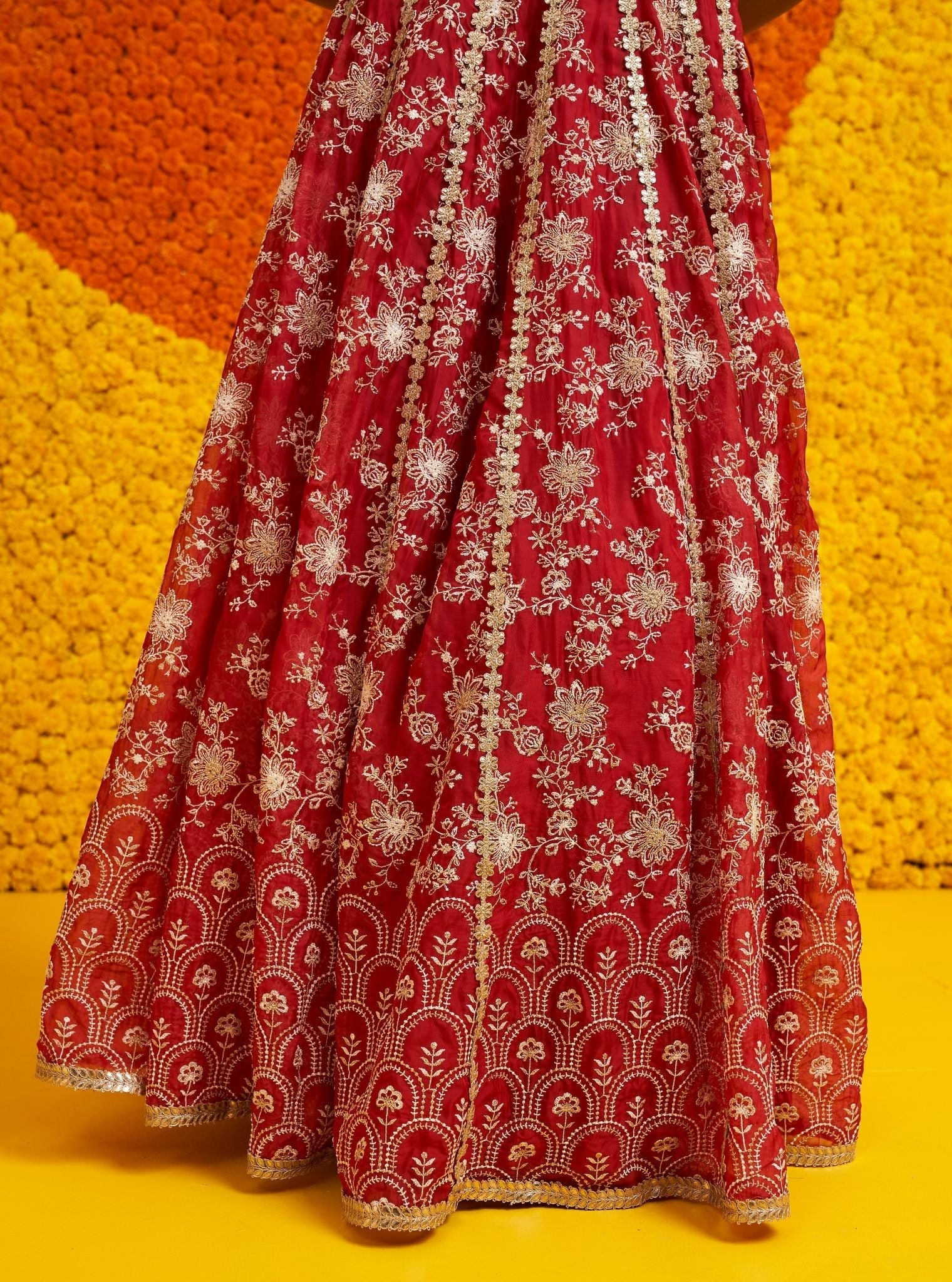 Mulmul Organza Saiyaara Red Dupatta