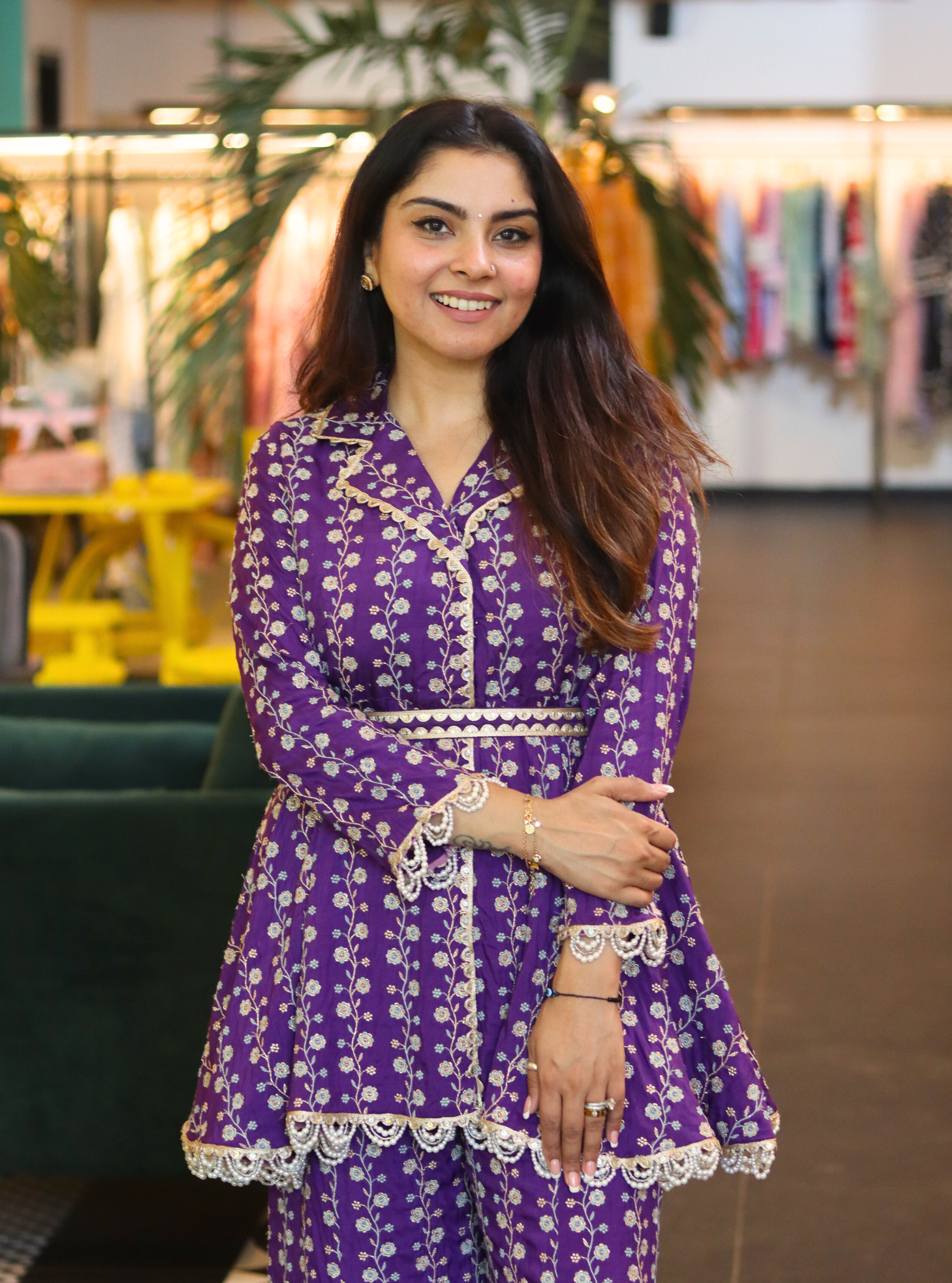 Vritra Bemberg Silk Purple Co-ord Set