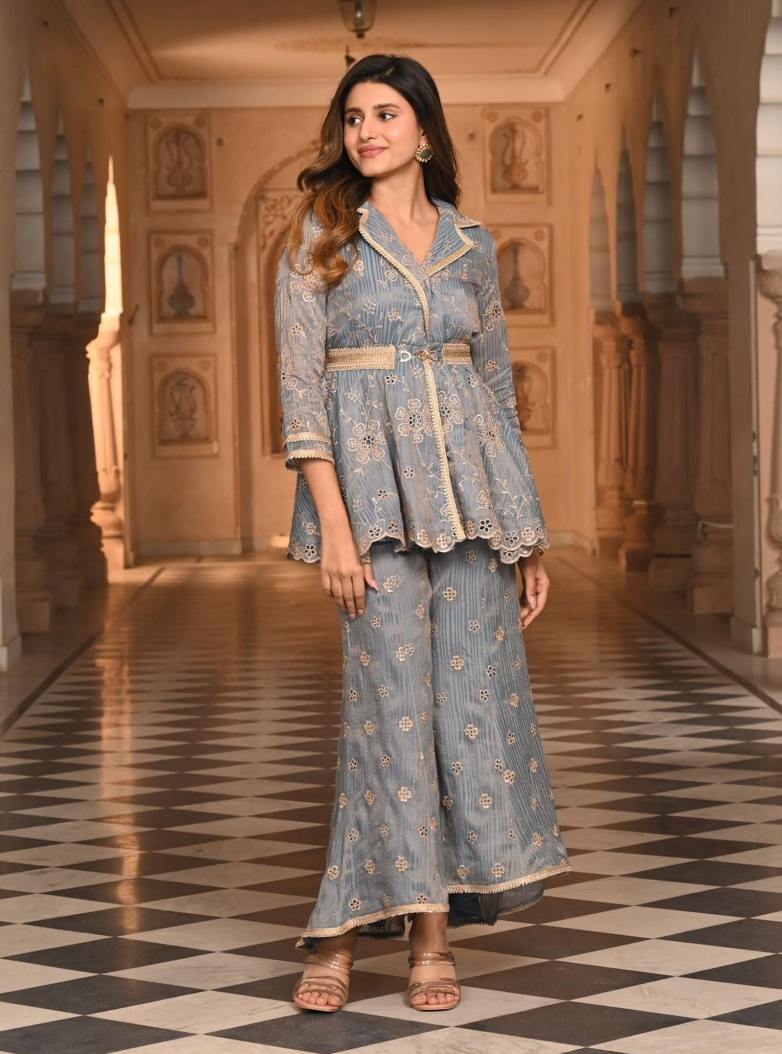Chashni Banarsi Blue Co-ord Set