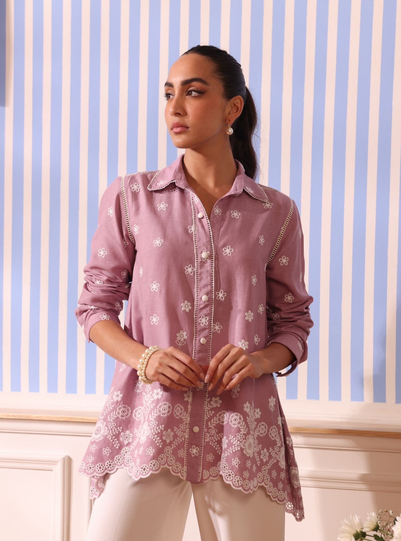 Clement Linen Lilac Shirt