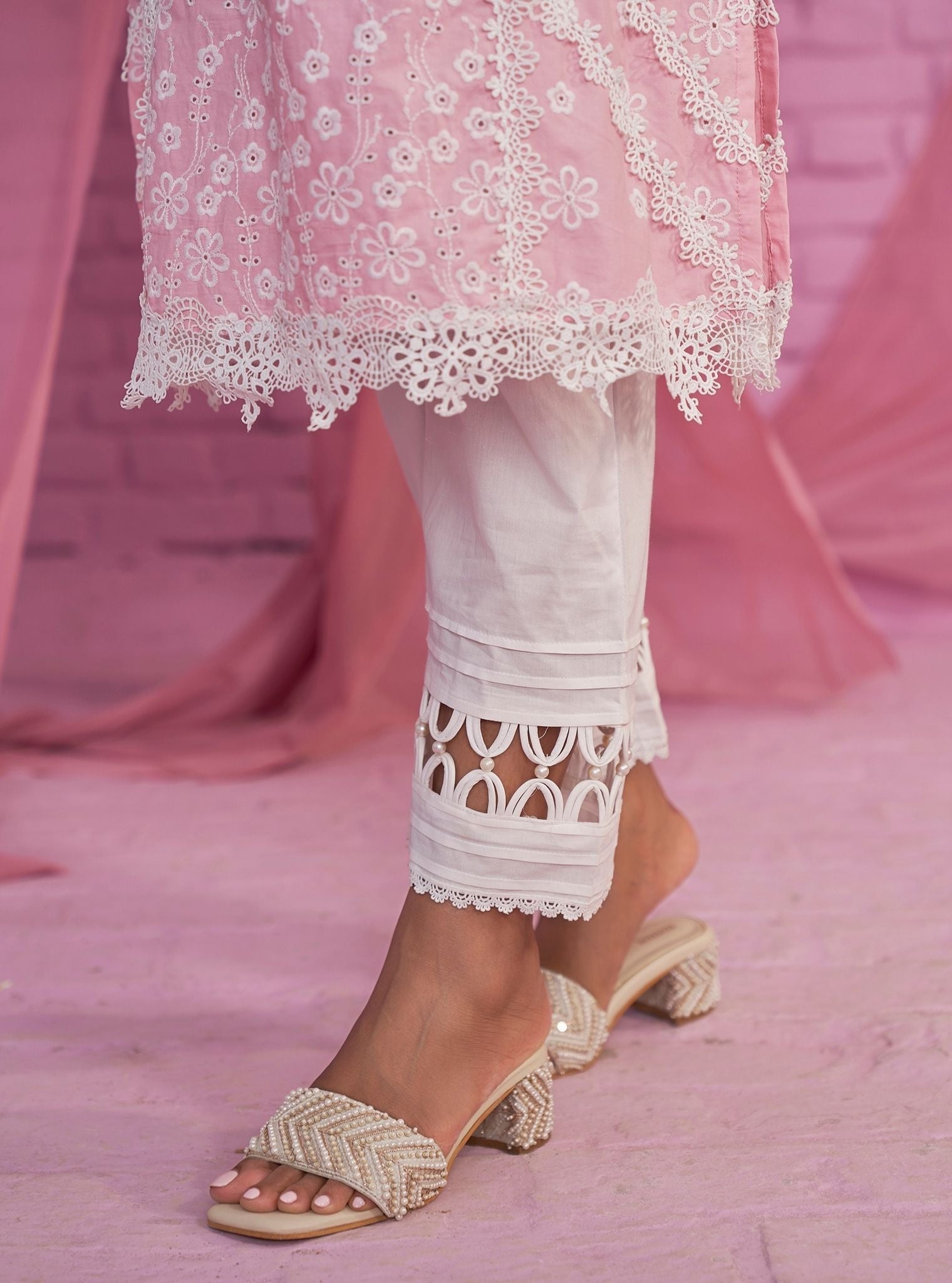 Adhira Supima Cotton Pink Kurta Set