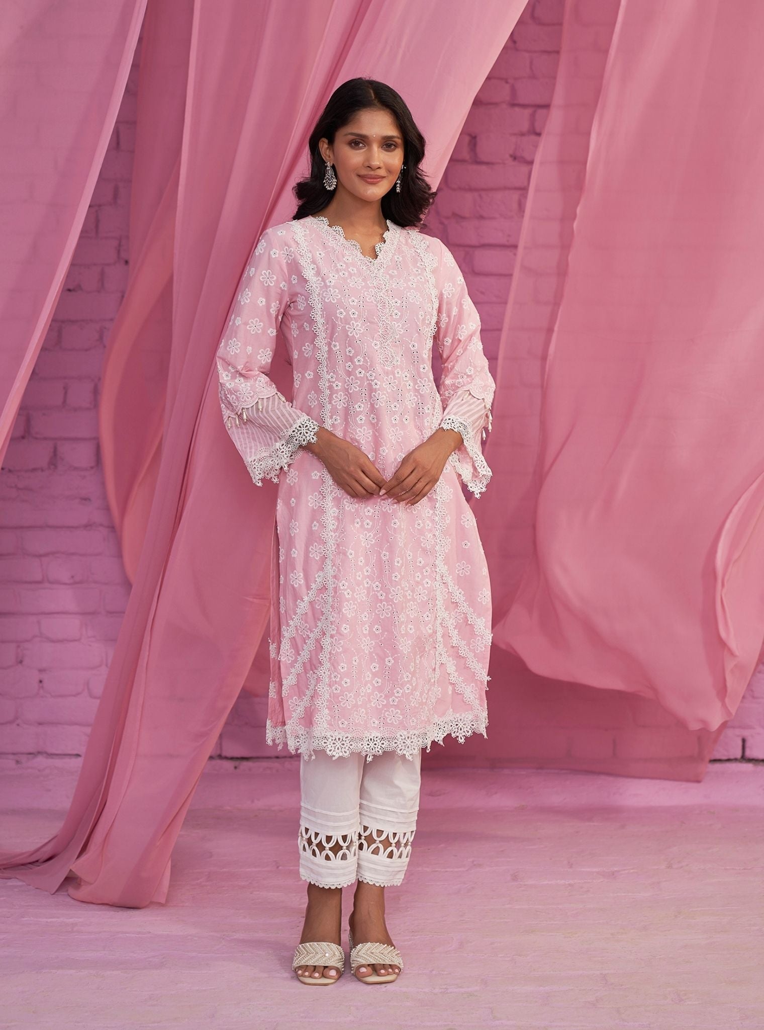 Mulmul Supima Cotton Fiza White Pant