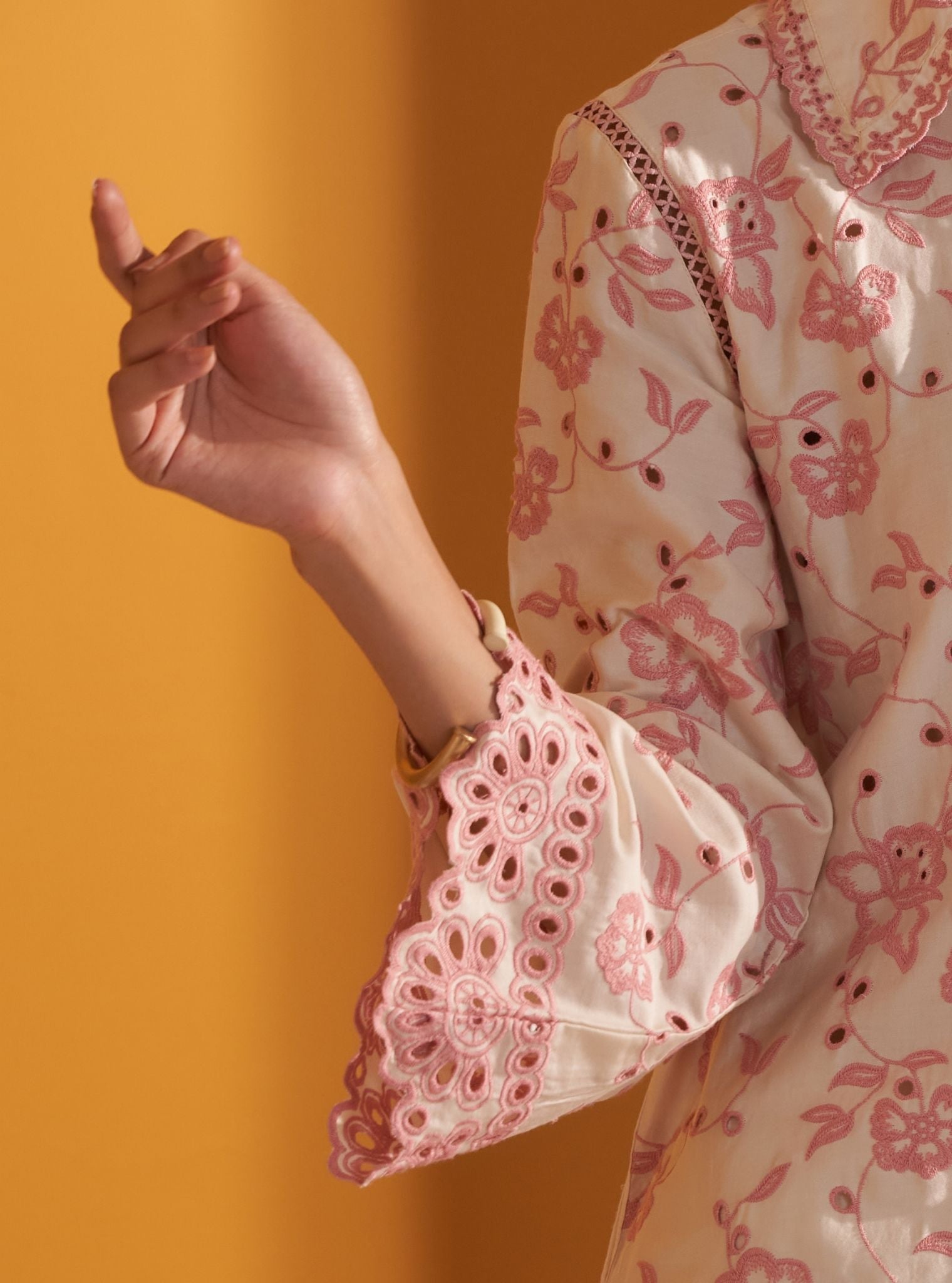 Victoria Pima Satin Off White Co-ord Set