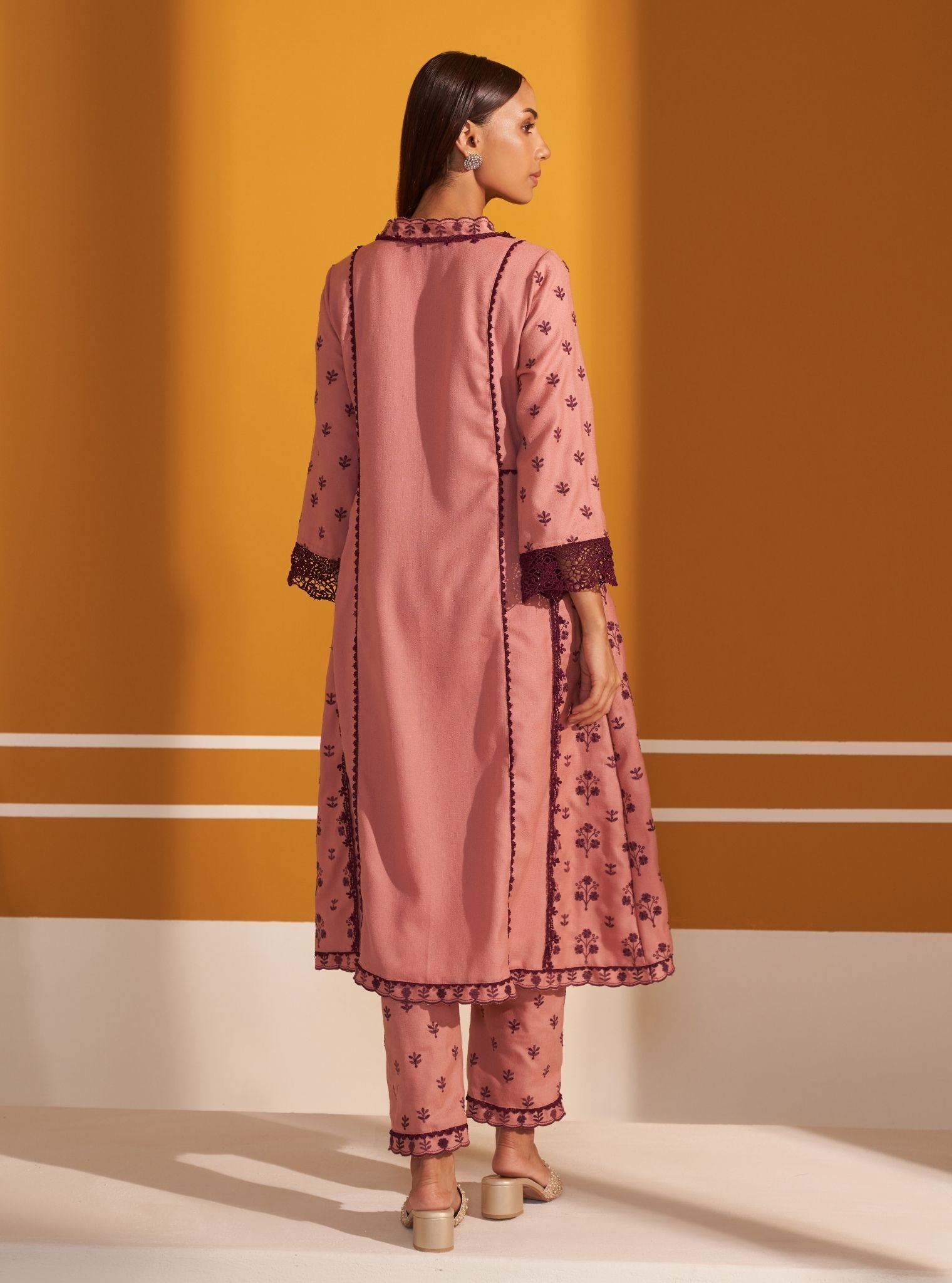 Selby Wool Pink Kurta Set