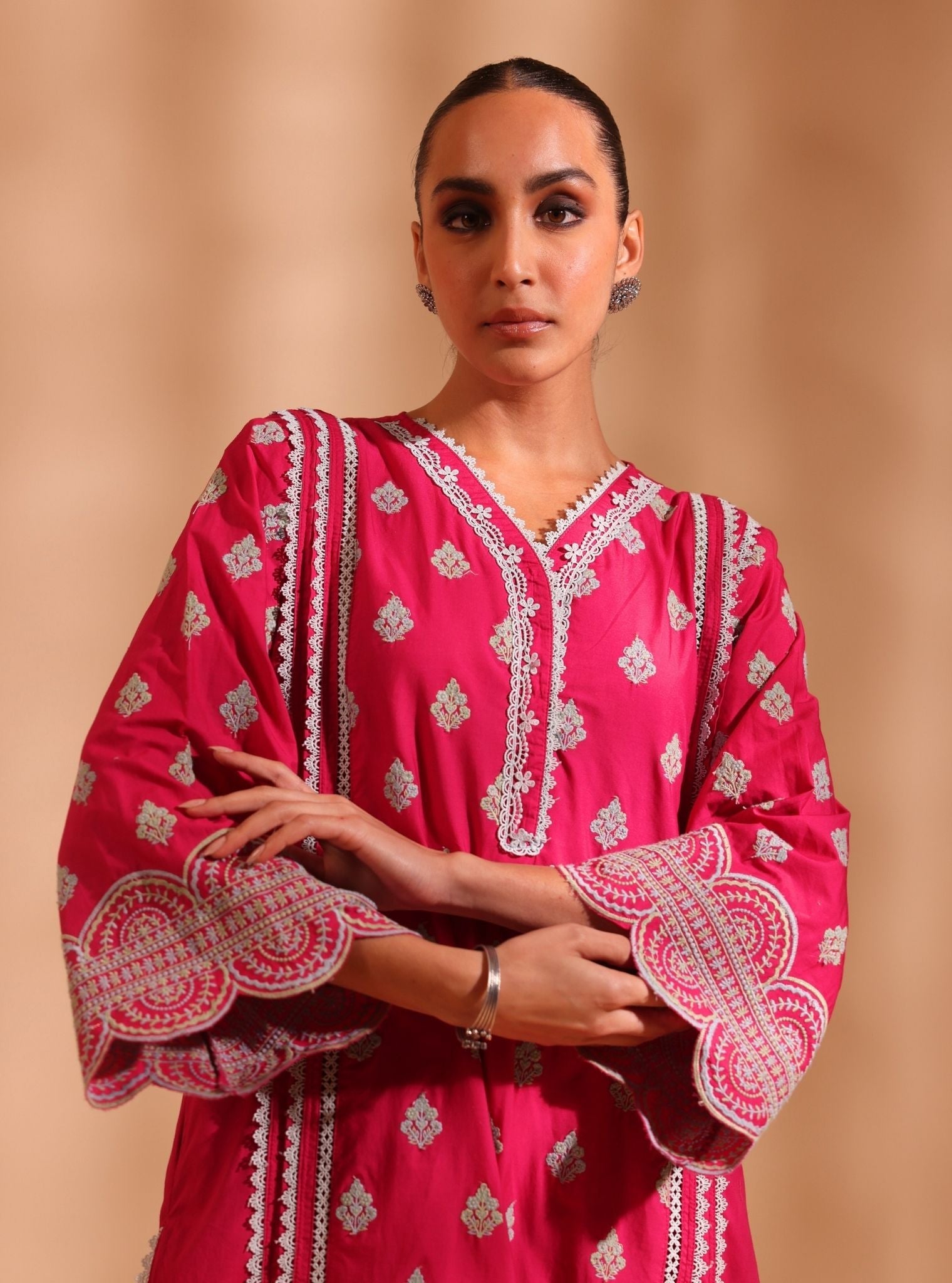 Maira Supima Cotton Fuschia Kurta Set