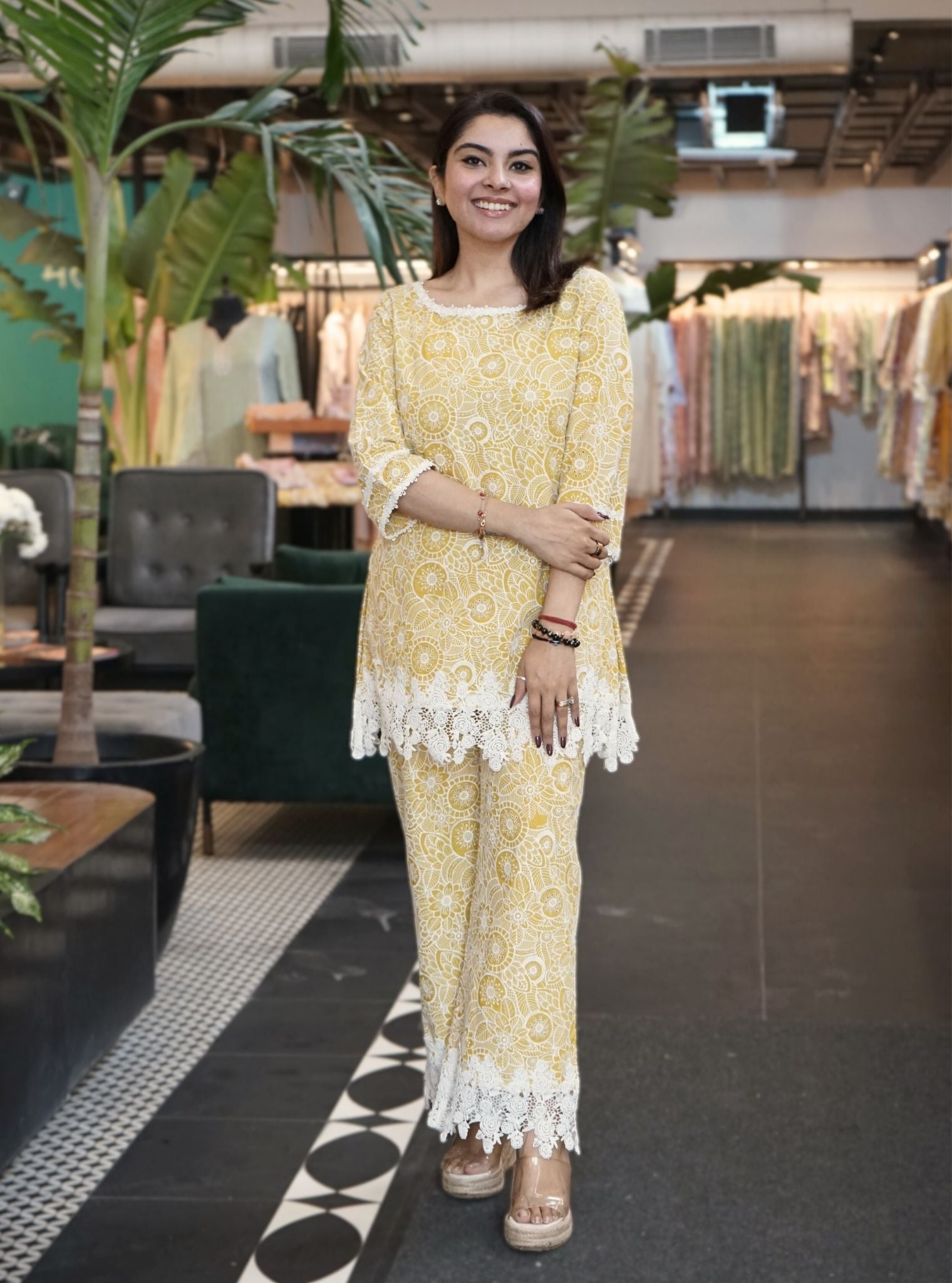 Banska Supima Cotton Mustard Co-ord Set