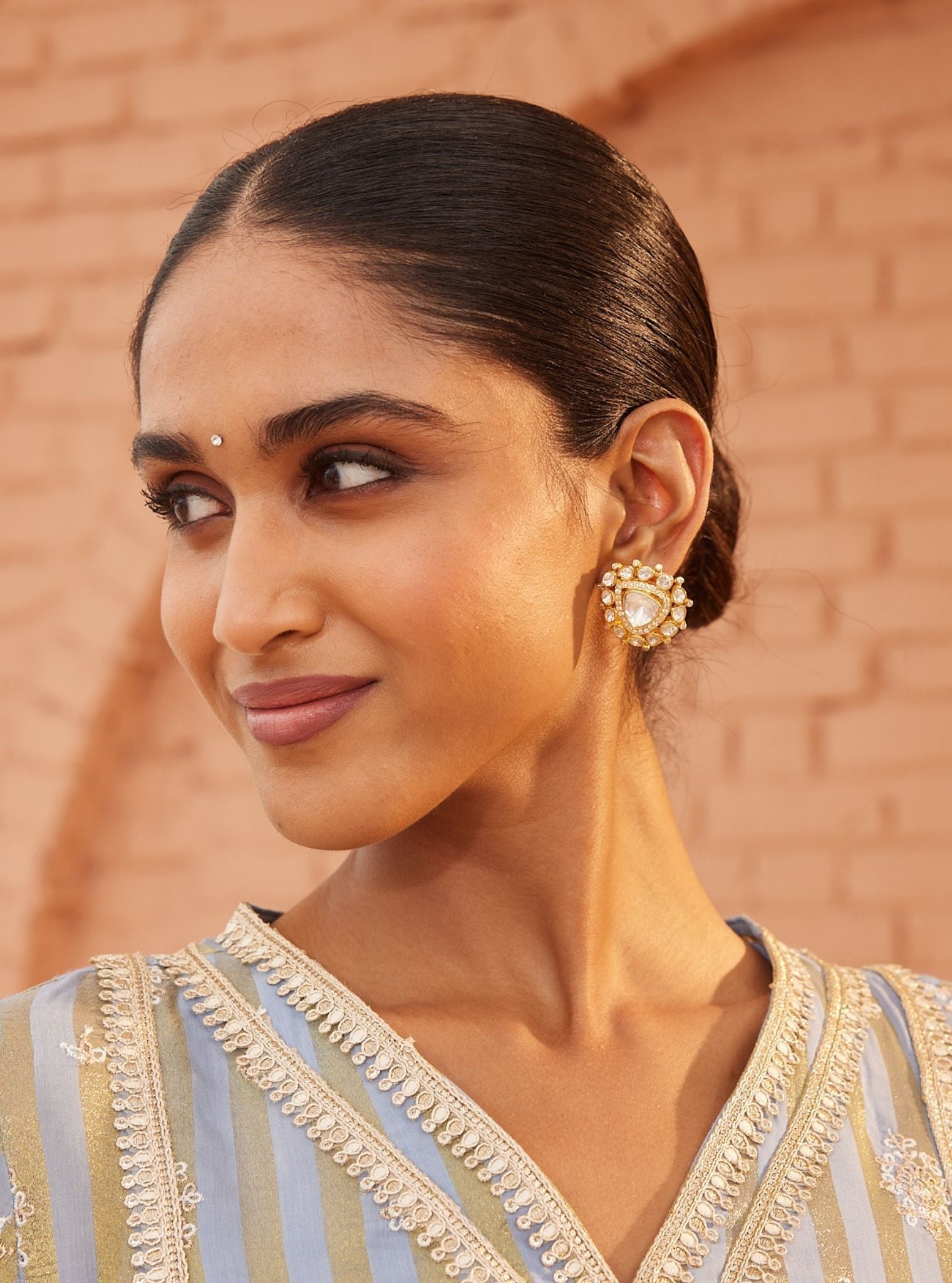 Pure Silver Rani Studs